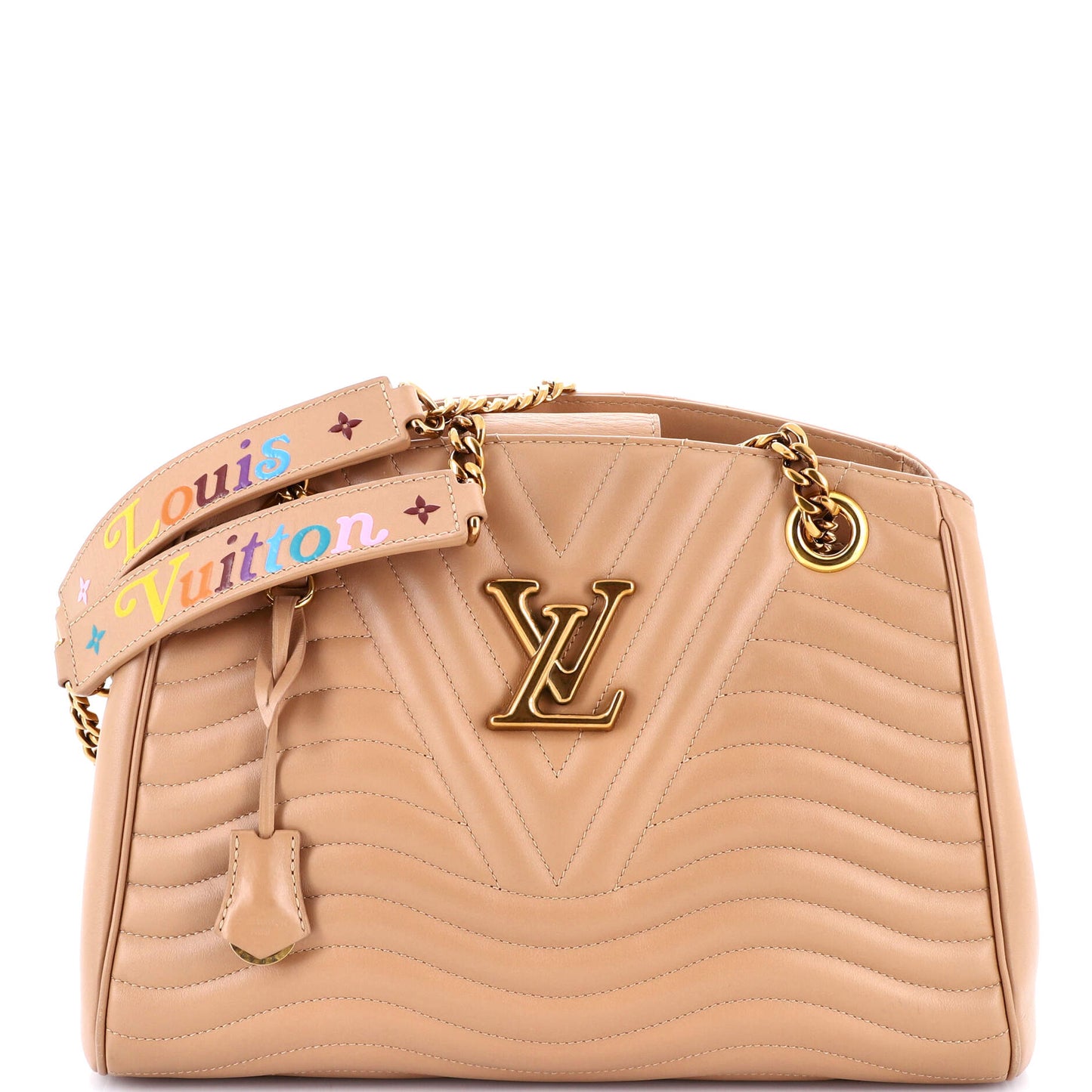 New Wave Chain Tote Quilted Leather