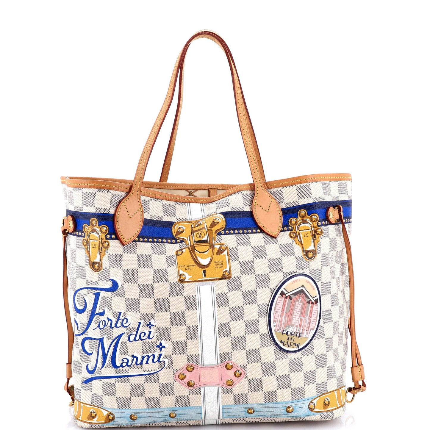 Neverfull NM Tote Limited Edition Damier Summer Trunks MM