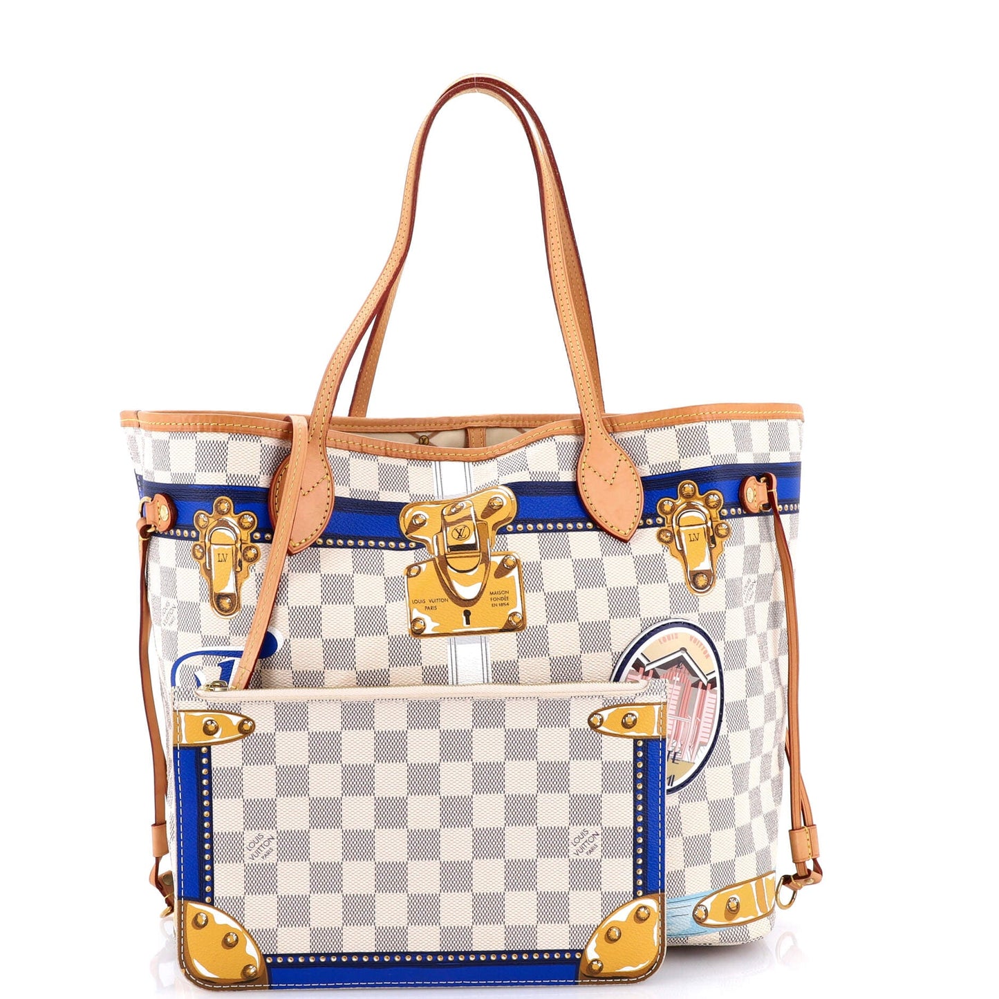 Neverfull NM Tote Limited Edition Damier Summer Trunks MM