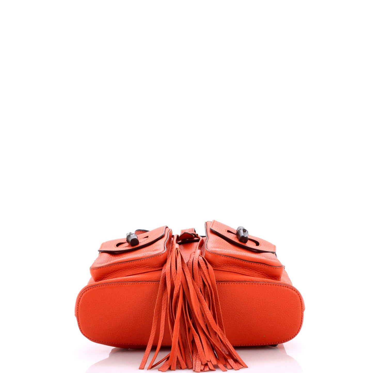 Bamboo Tassel Backpack Leather Medium