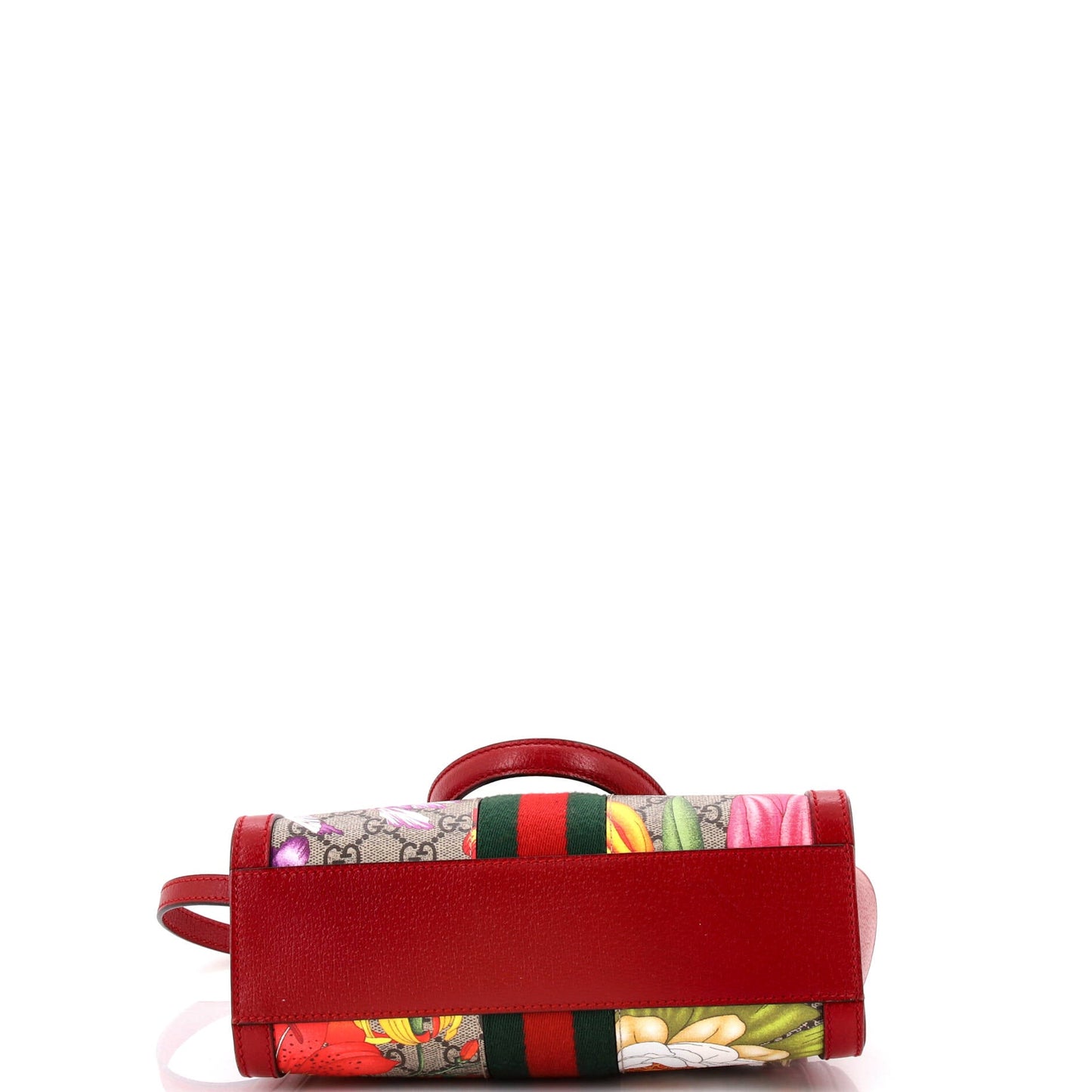Ophidia Top Handle Tote Flora GG Coated Canvas Small