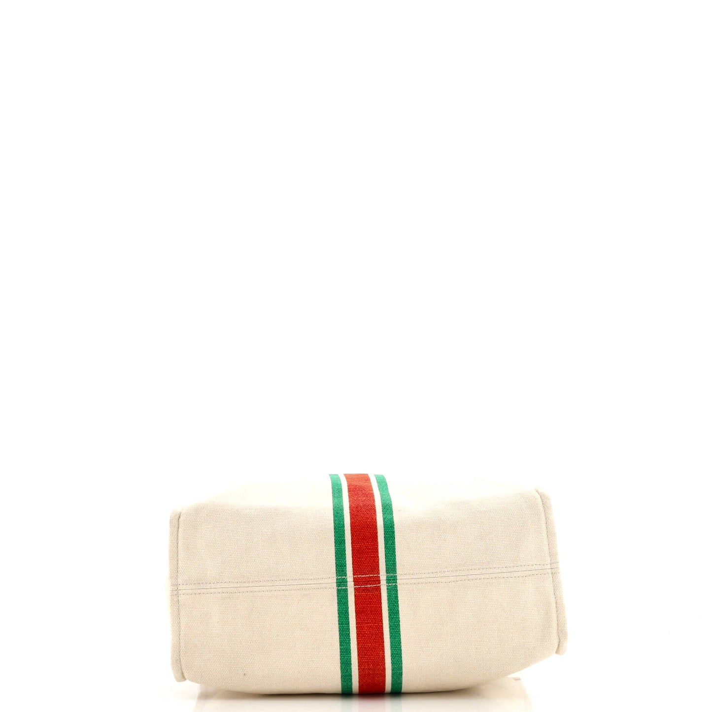 Foldable Web Tote Canvas with Leather Small
