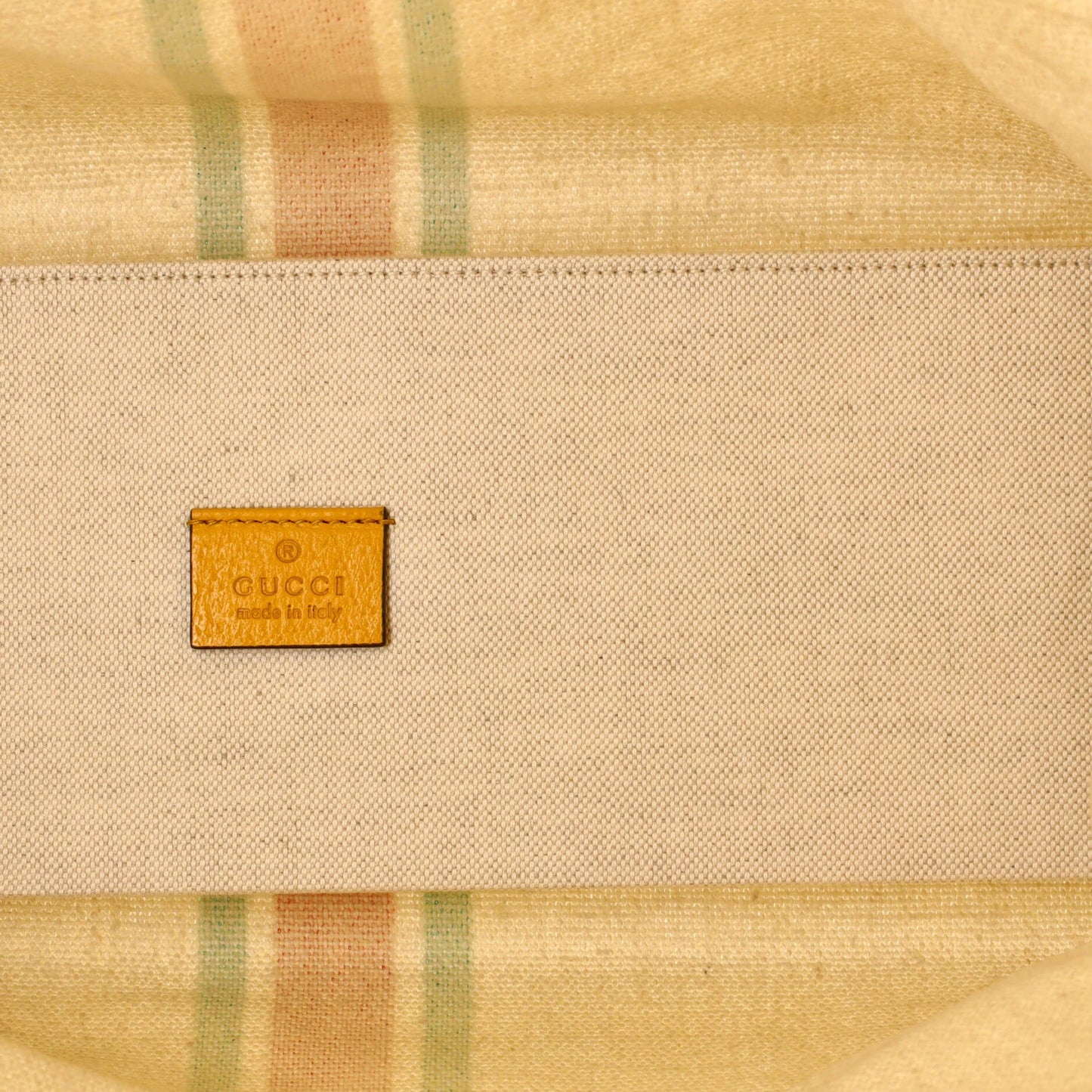 Foldable Web Tote Canvas with Leather Small