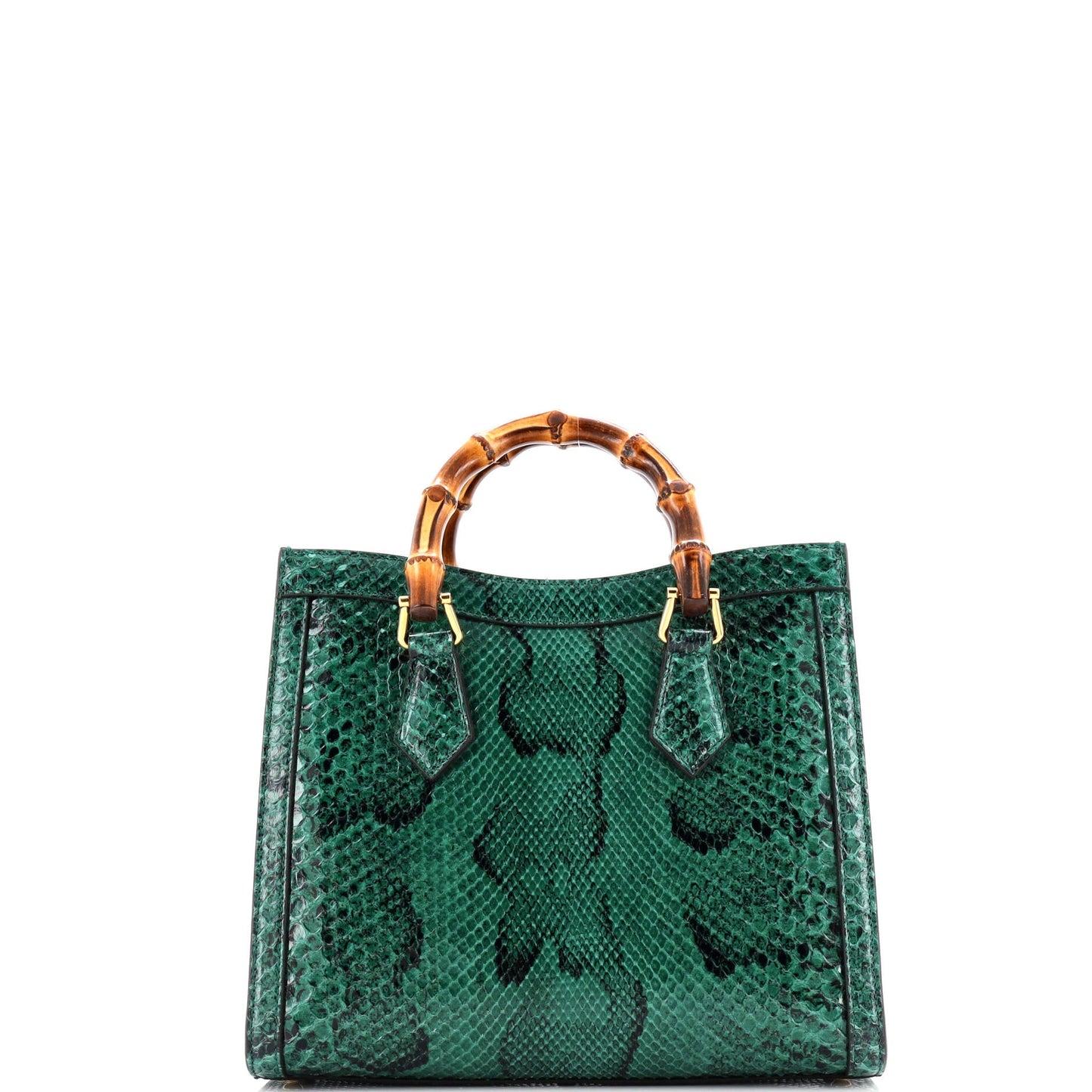 Diana NM Bamboo Handle Tote Python Small
