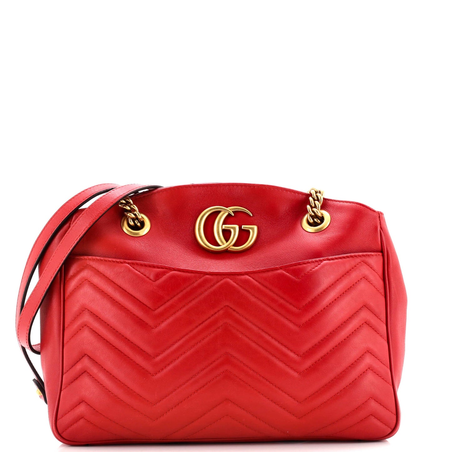 GG Marmont Chain Tote Matelasse Leather Medium