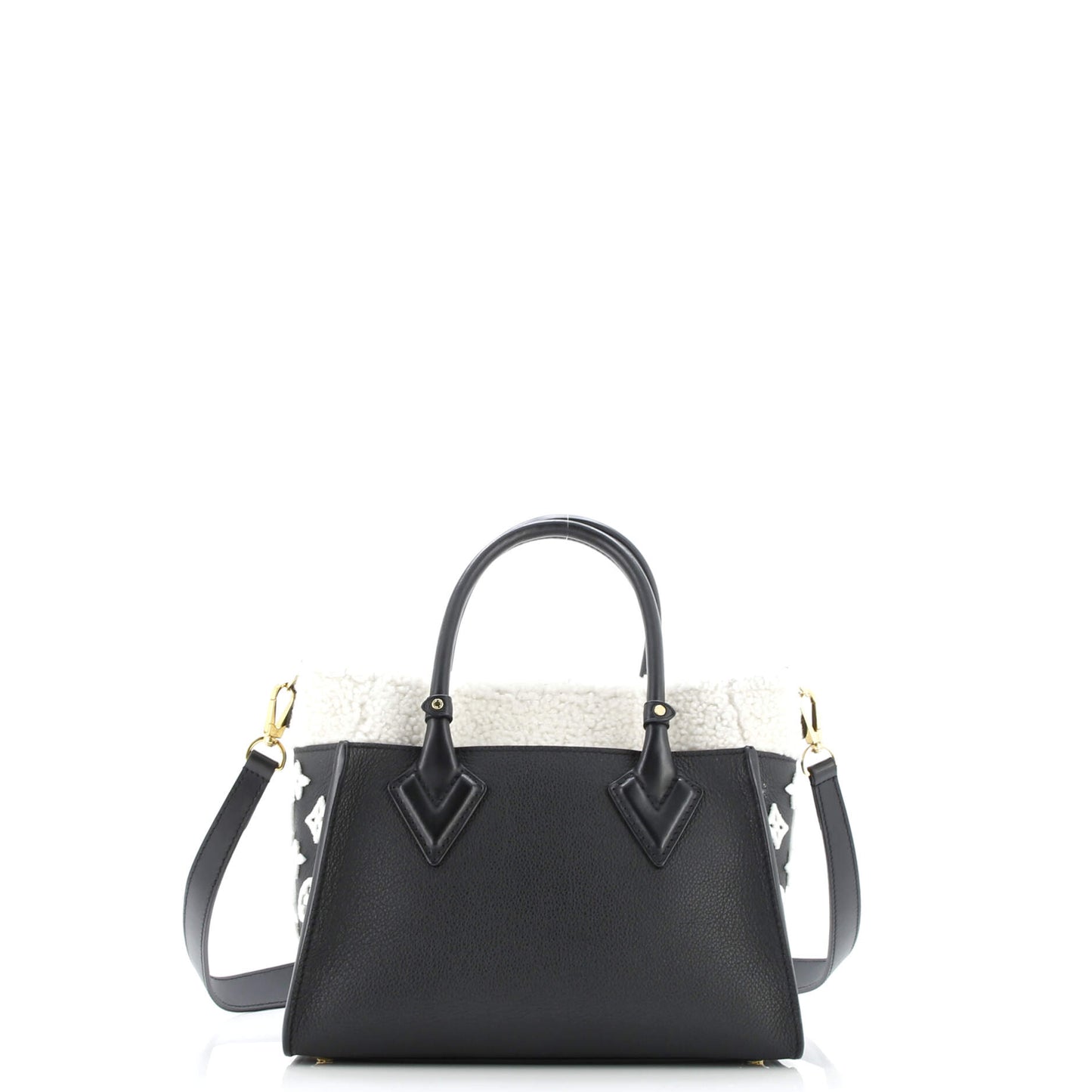 On My Side Tote Leather with Shearling PM