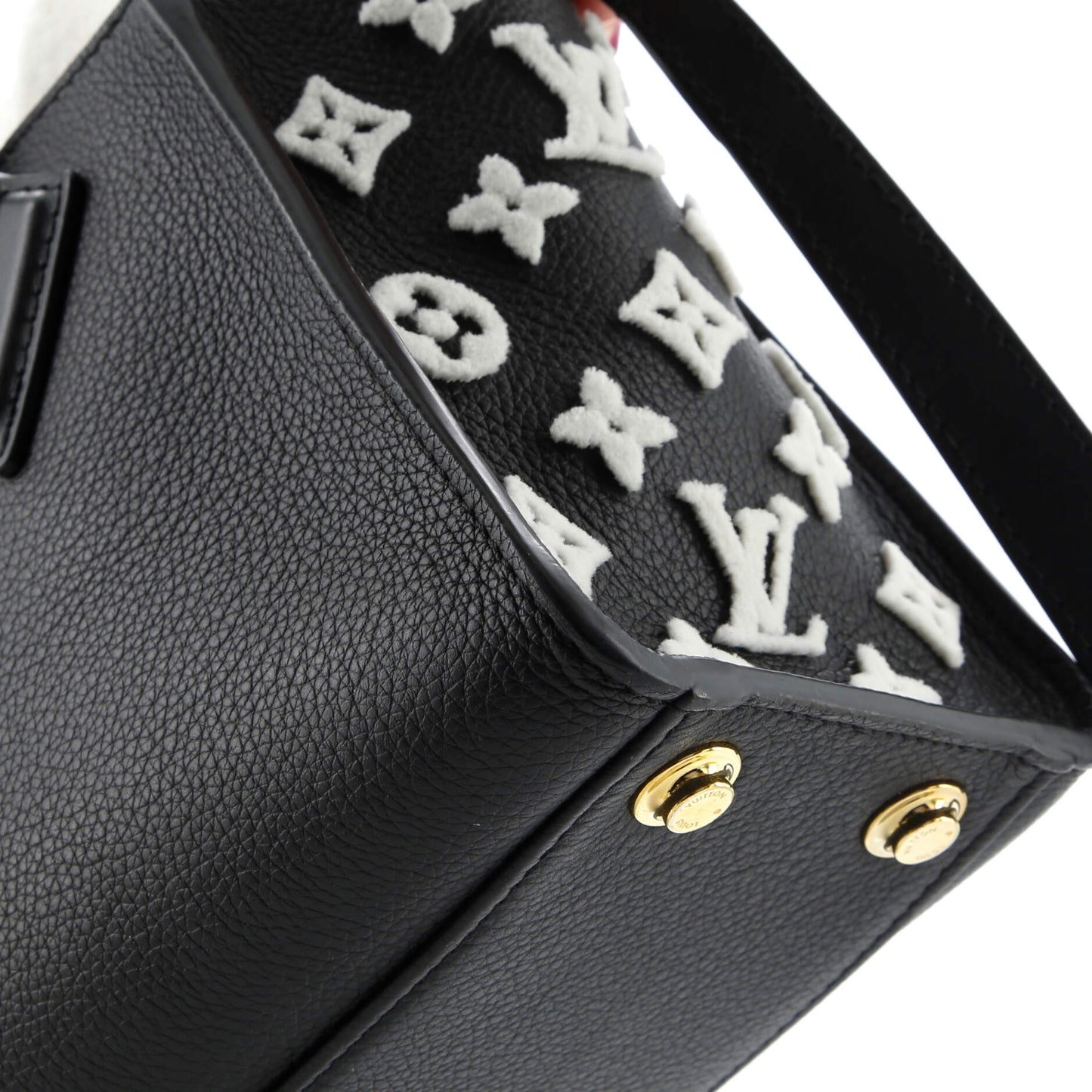 On My Side Tote Leather with Shearling PM