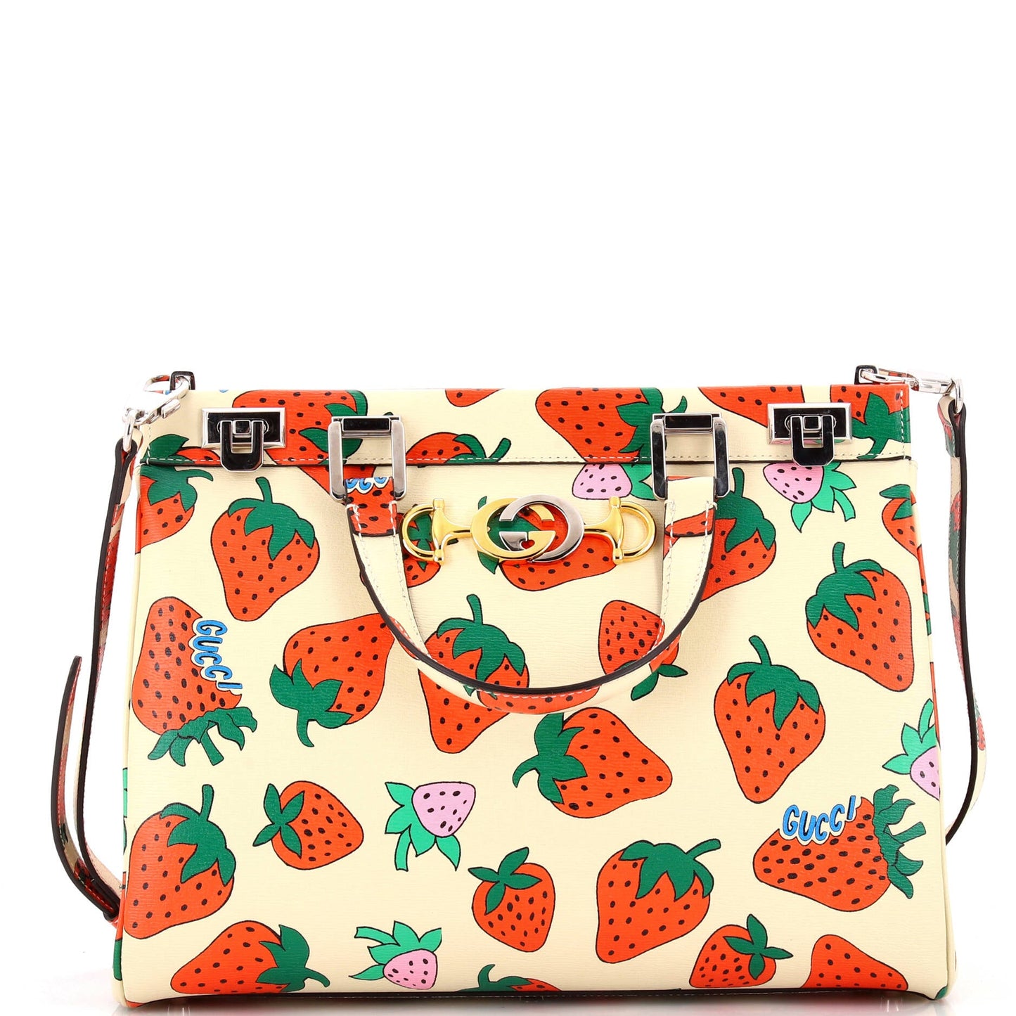 Zumi Top Handle Bag Printed Leather Medium
