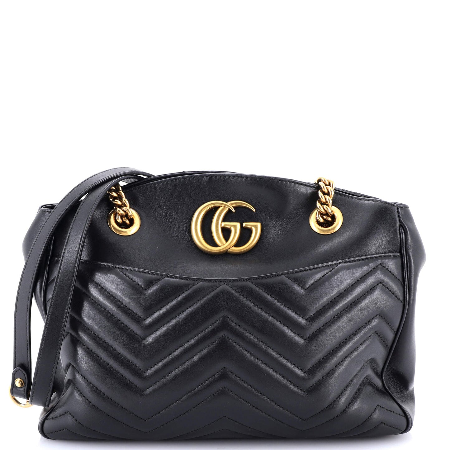 GG Marmont Chain Tote Matelasse Leather Medium