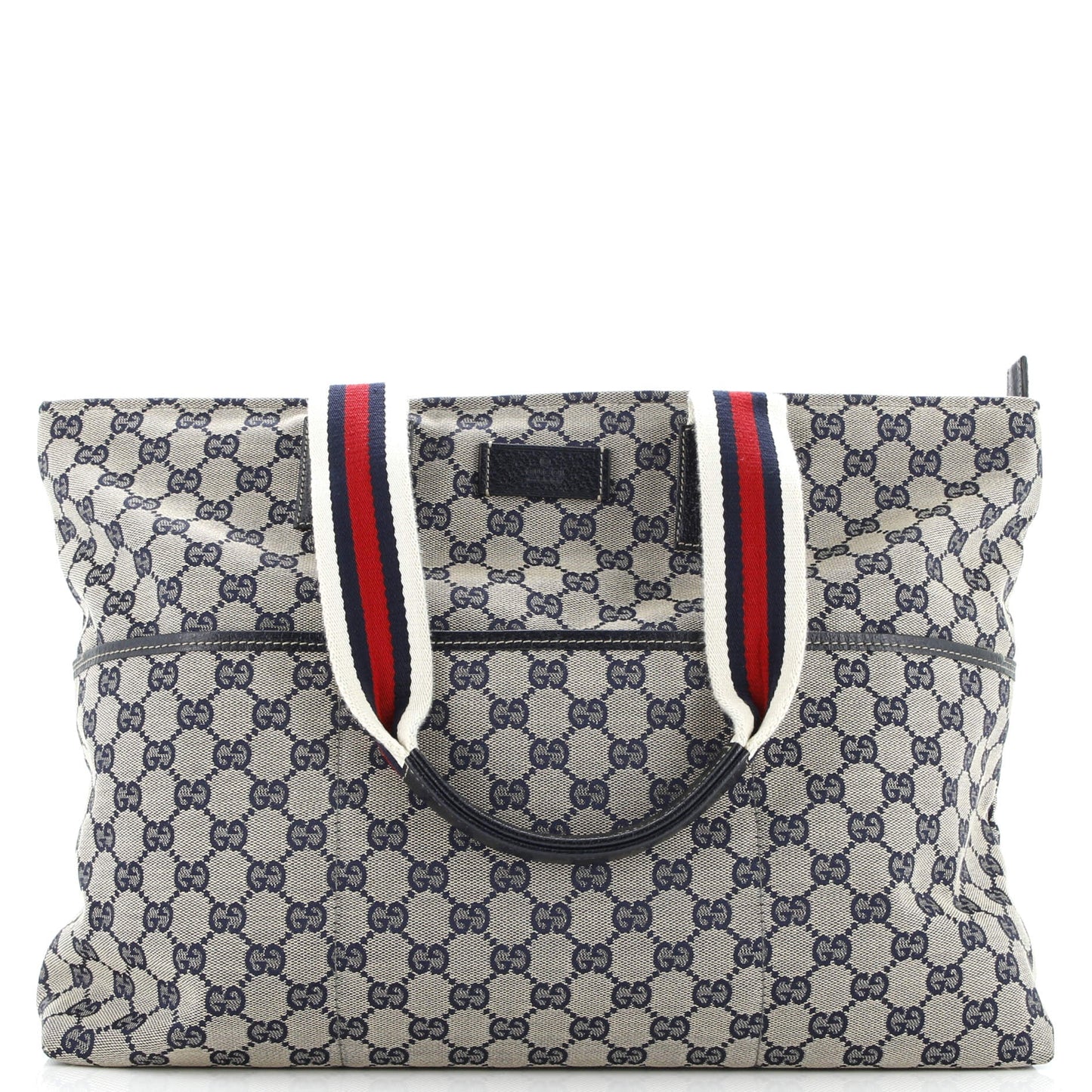 Diaper Web Strap Tote GG Canvas Large