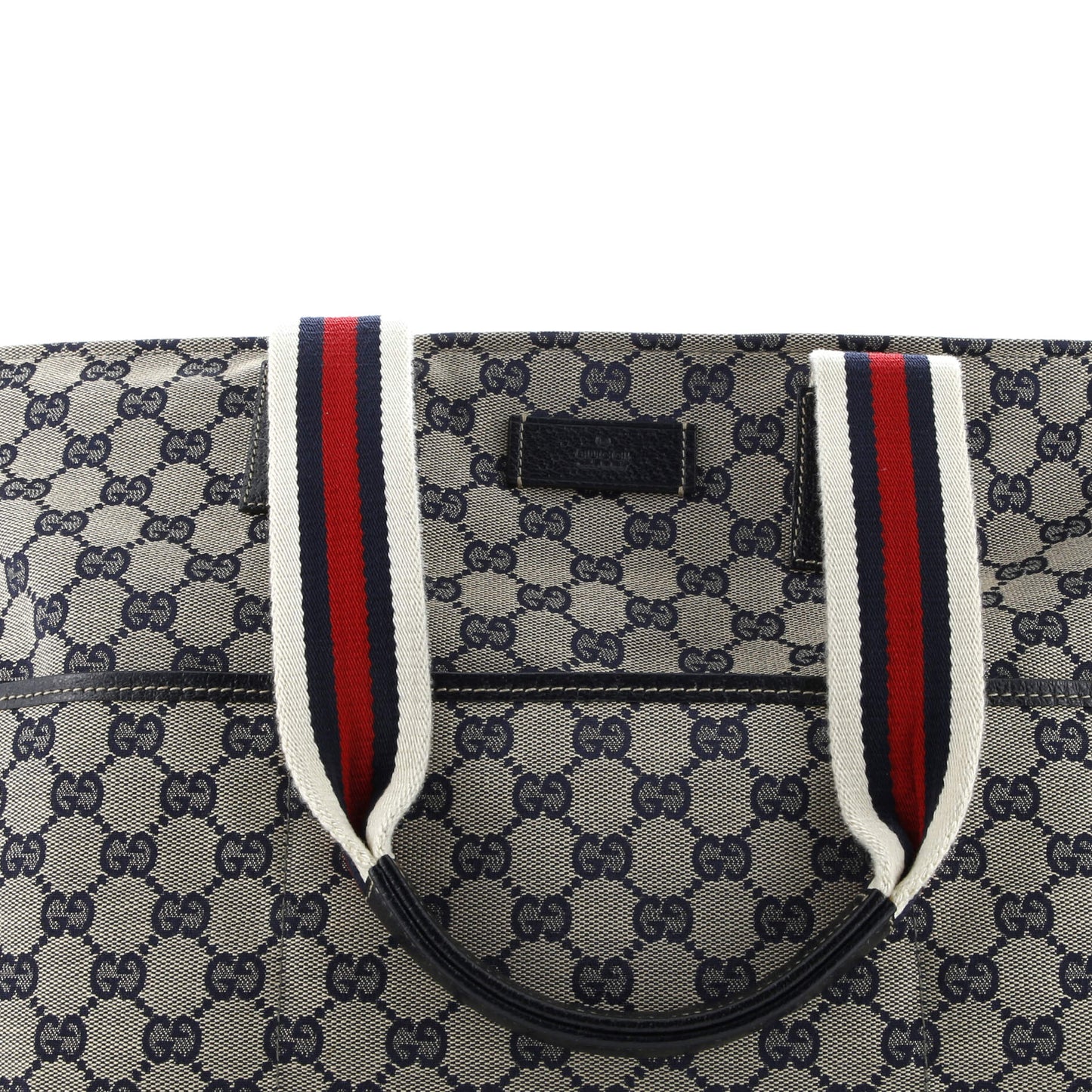 Diaper Web Strap Tote GG Canvas Large