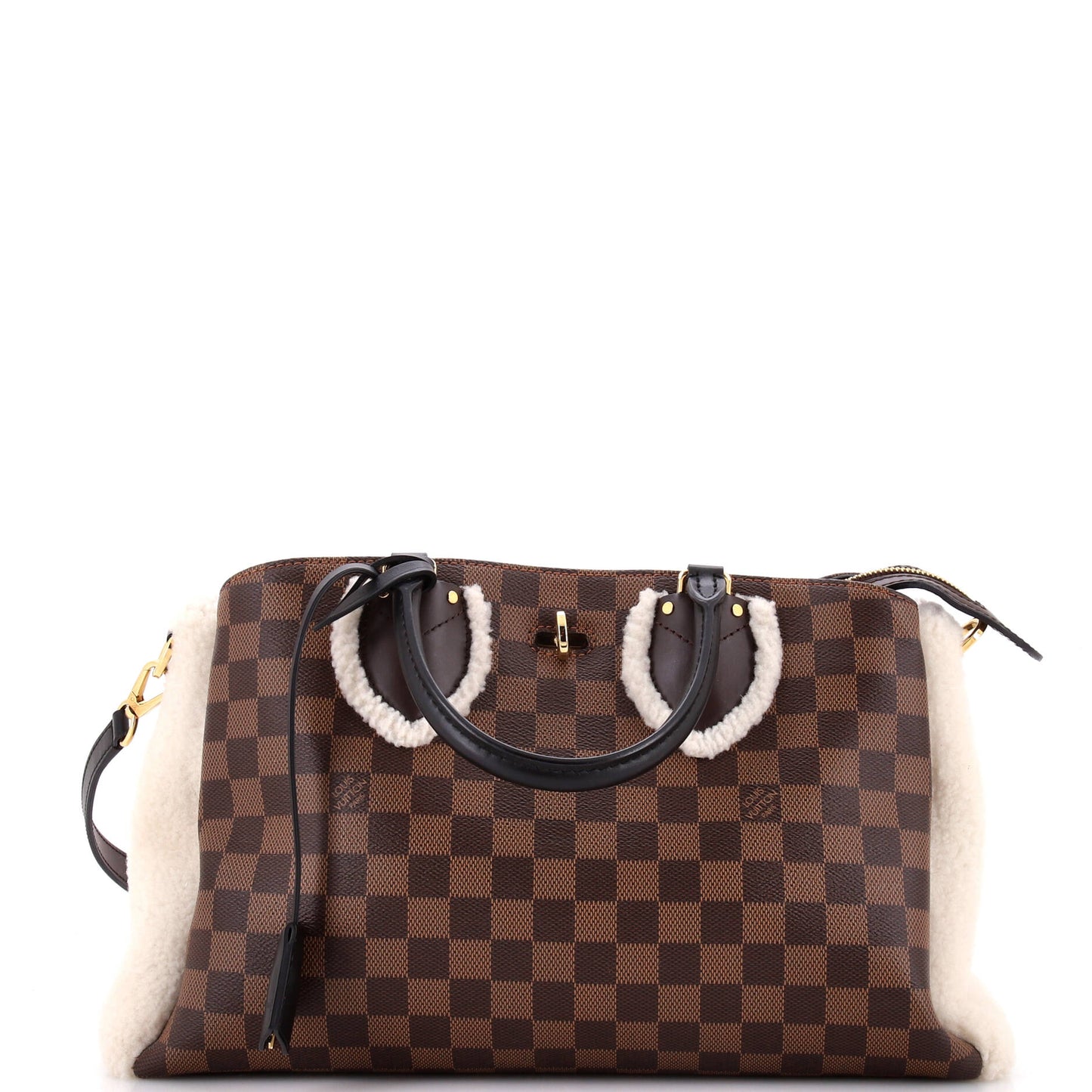 Normandy Handbag Damier with Shearling