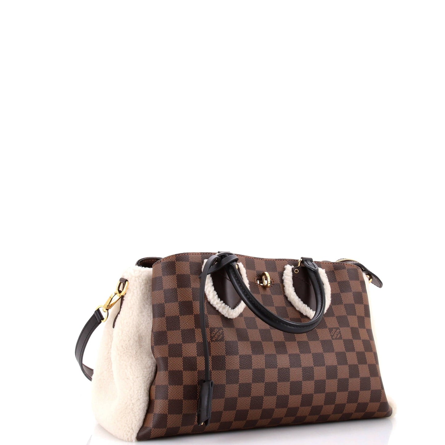 Normandy Handbag Damier with Shearling