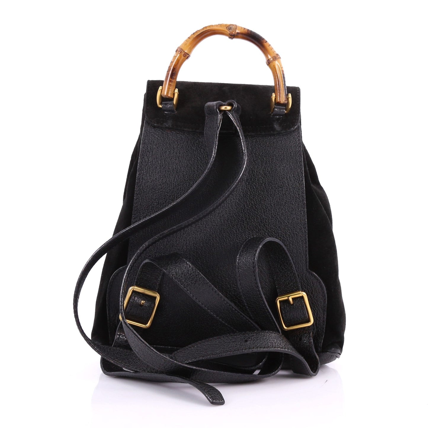 Vintage Bamboo Backpack Suede Mini