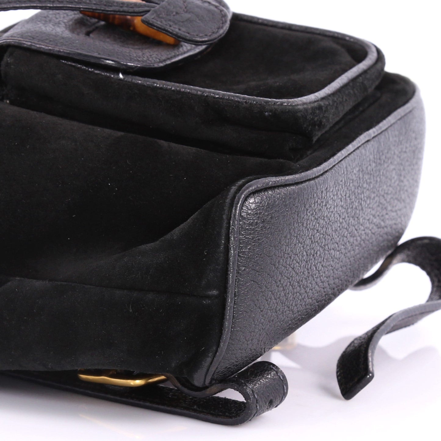 Vintage Bamboo Backpack Suede Mini