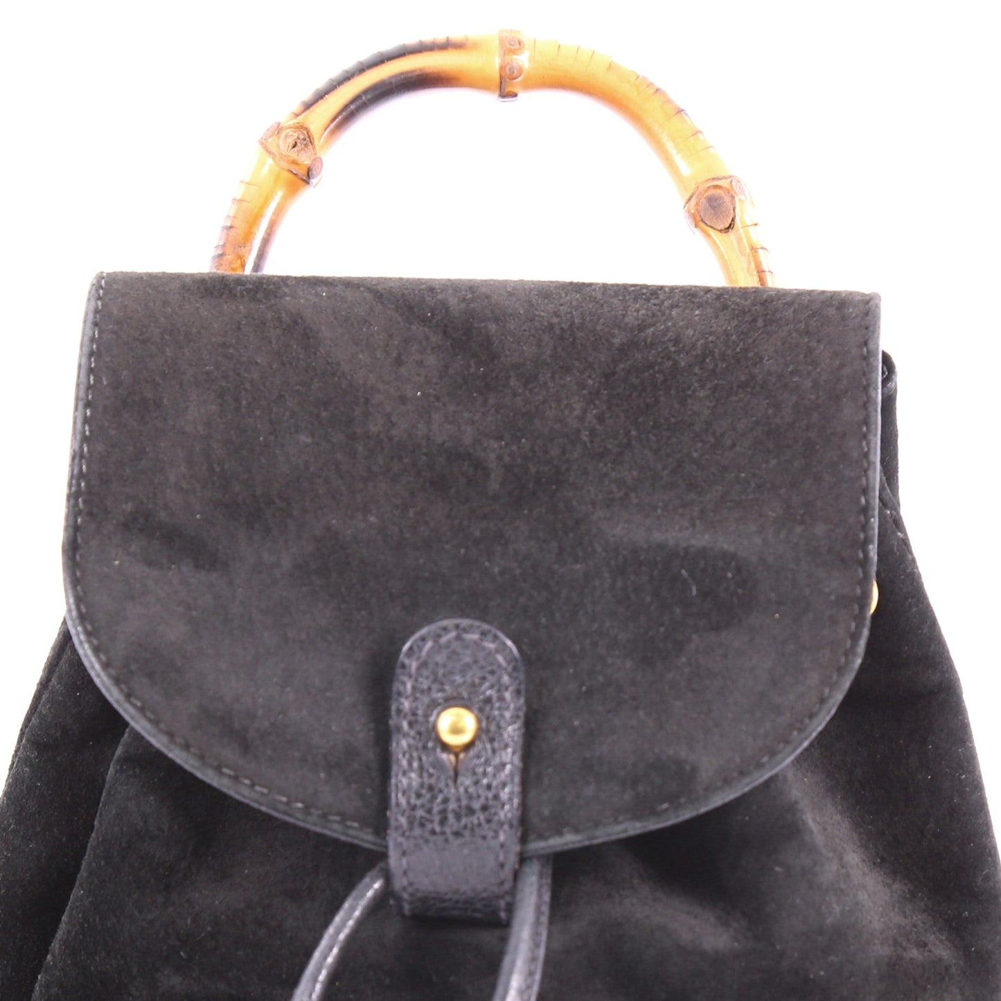 Vintage Bamboo Backpack Suede Mini