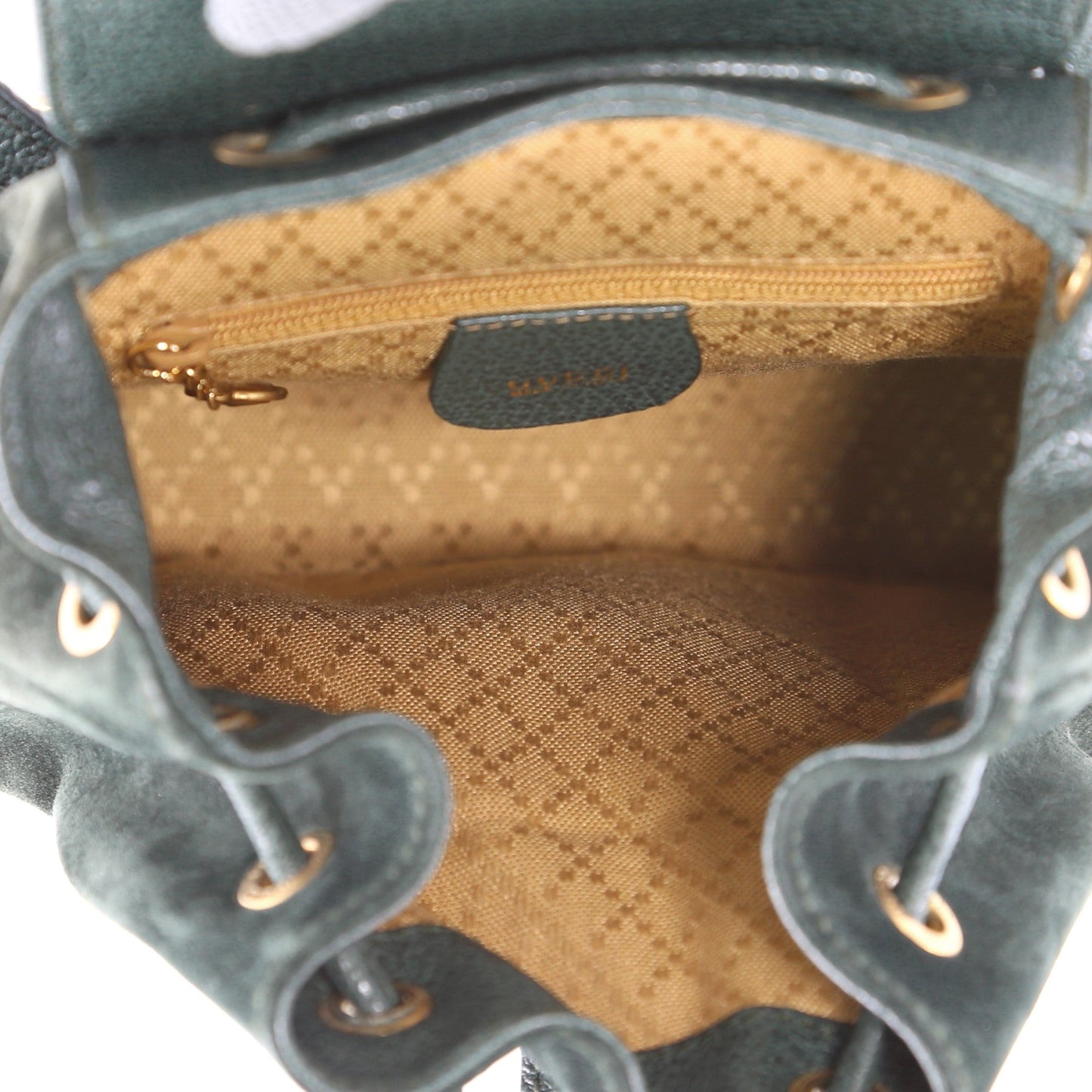 Vintage Bamboo Backpack Suede Mini
