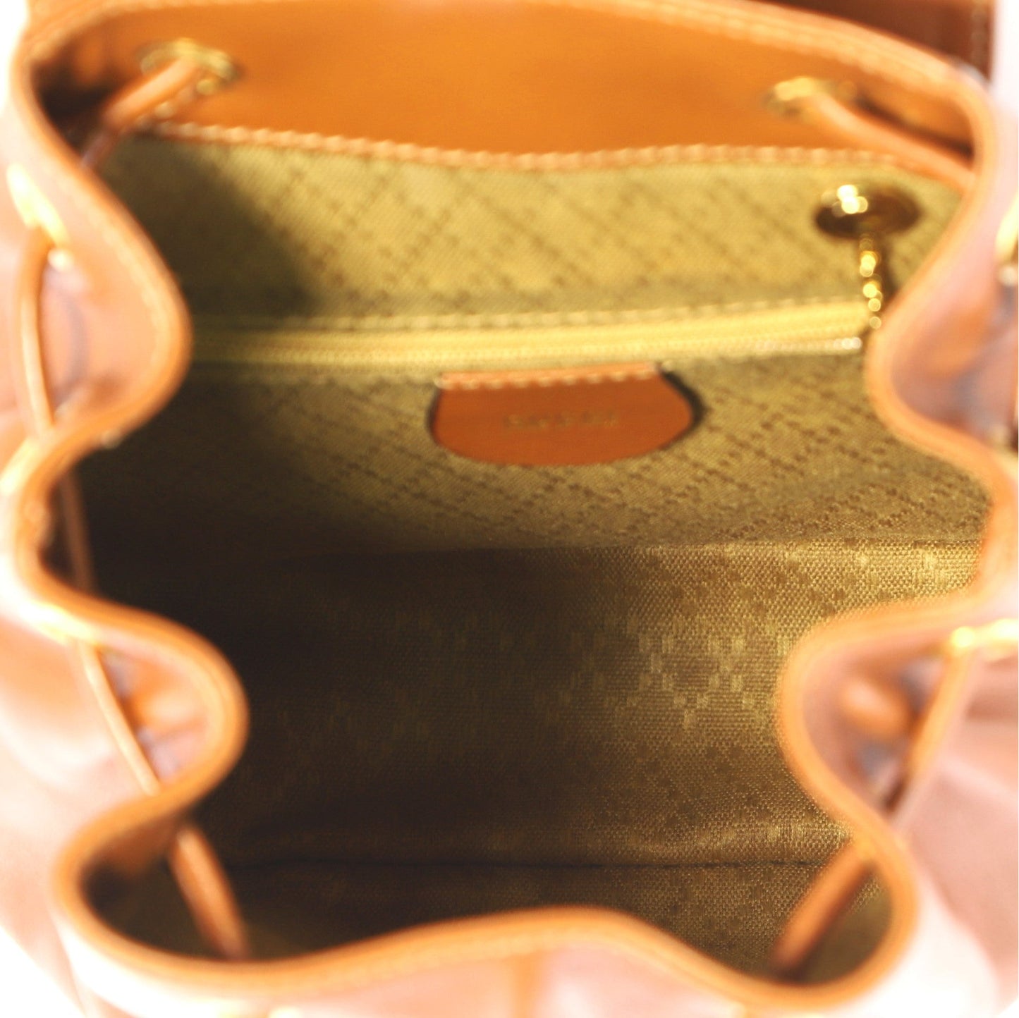 Vintage Bamboo Backpack Leather Mini