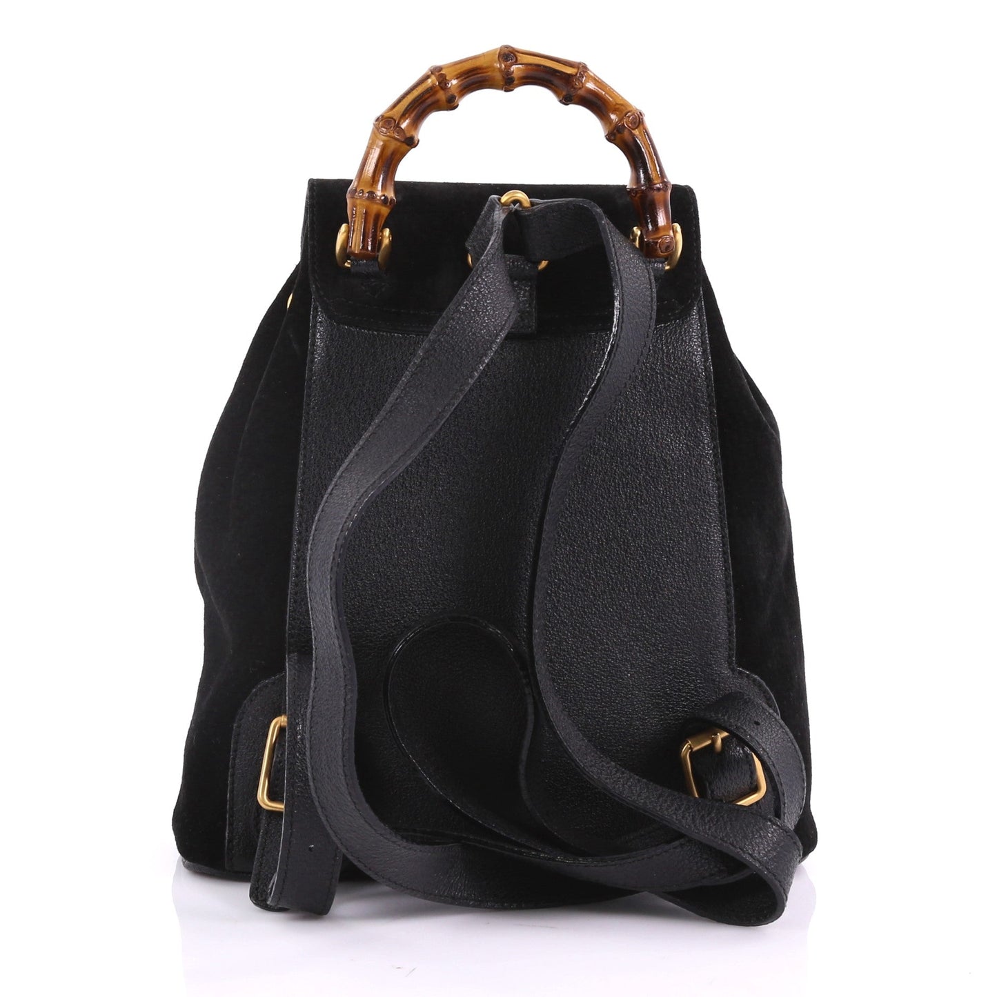Vintage Bamboo Backpack Suede Mini