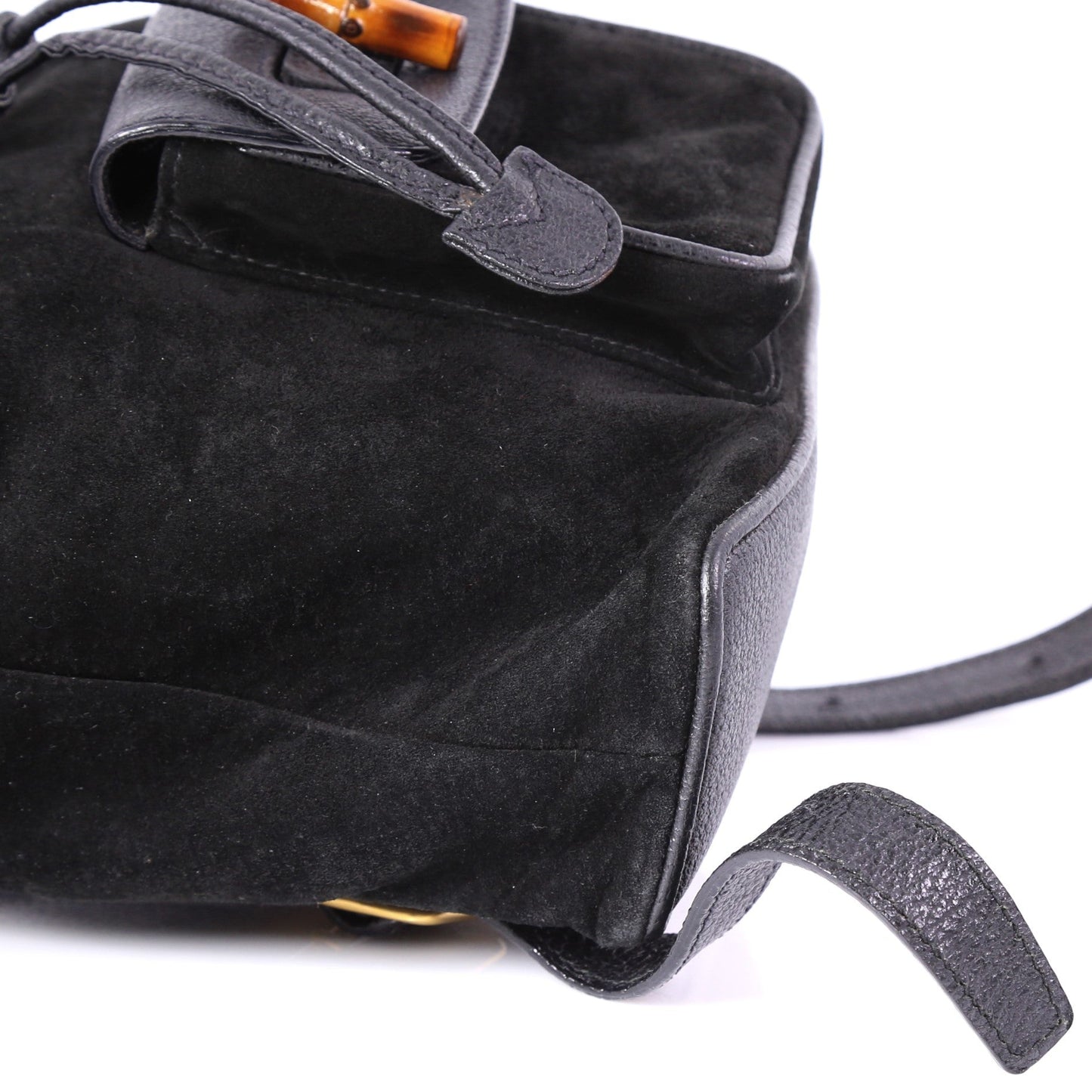 Vintage Bamboo Backpack Suede Mini