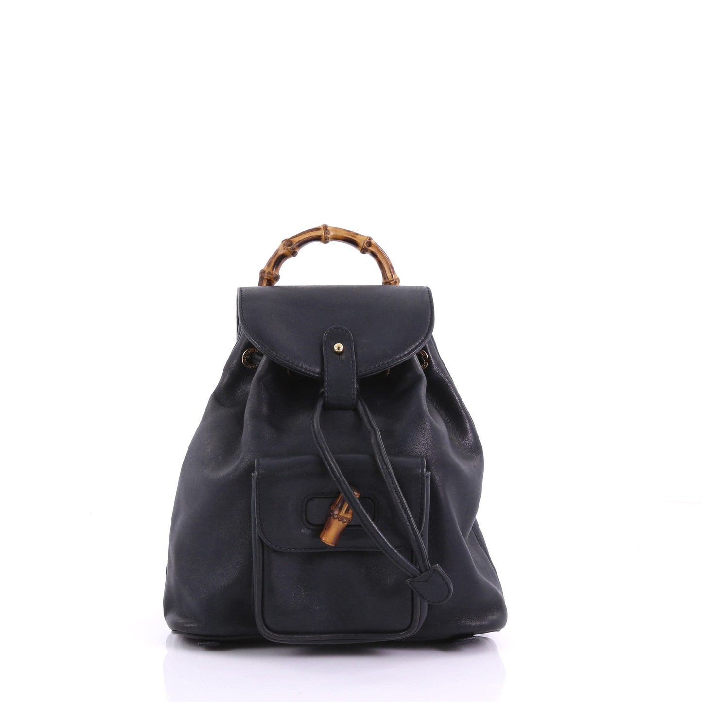 Vintage Bamboo Backpack Leather Mini