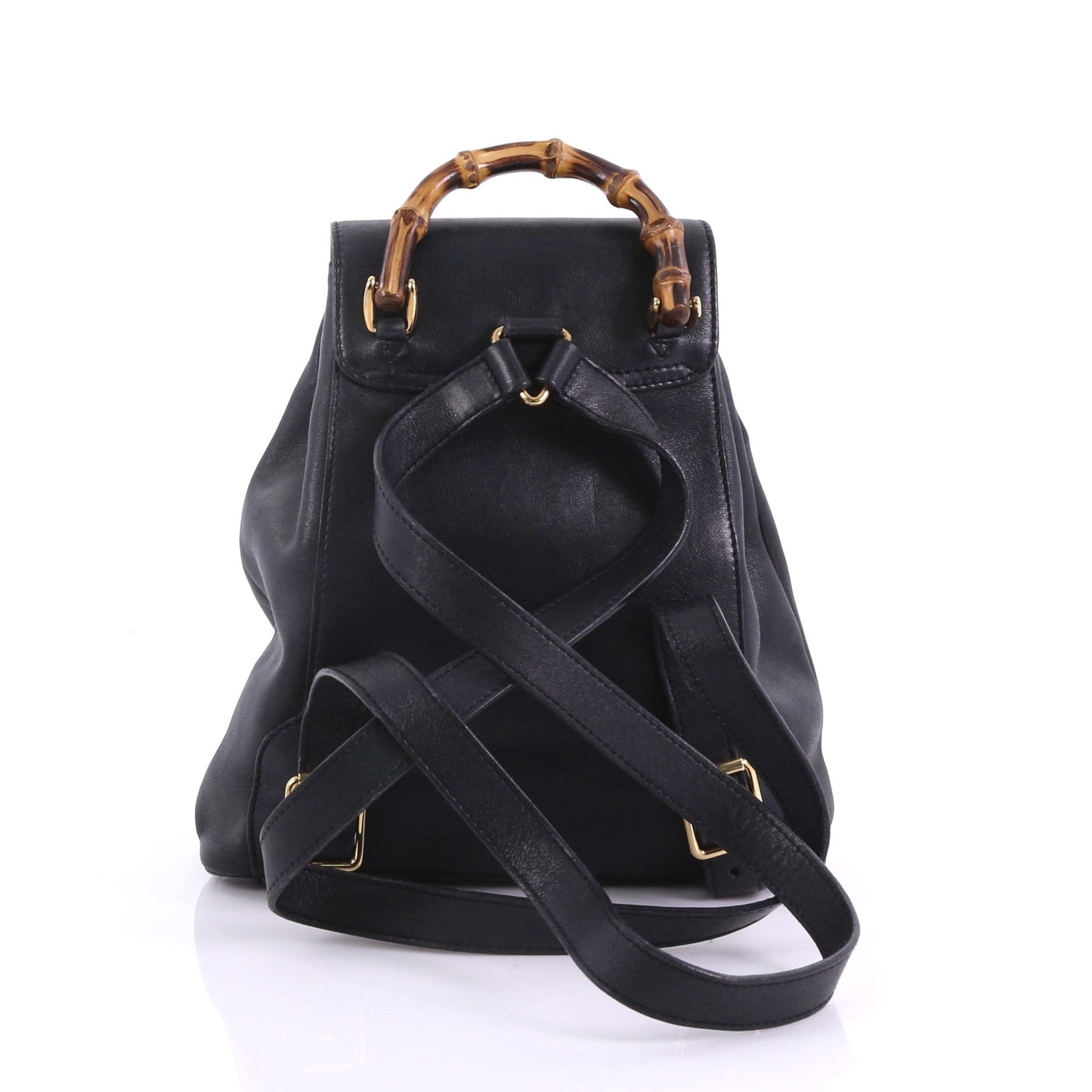 Vintage Bamboo Backpack Leather Mini