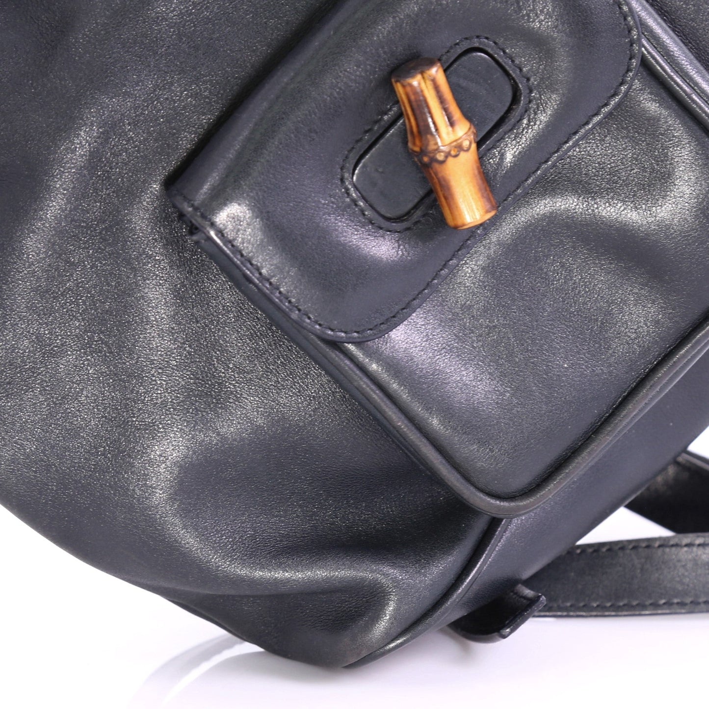 Vintage Bamboo Backpack Leather Mini