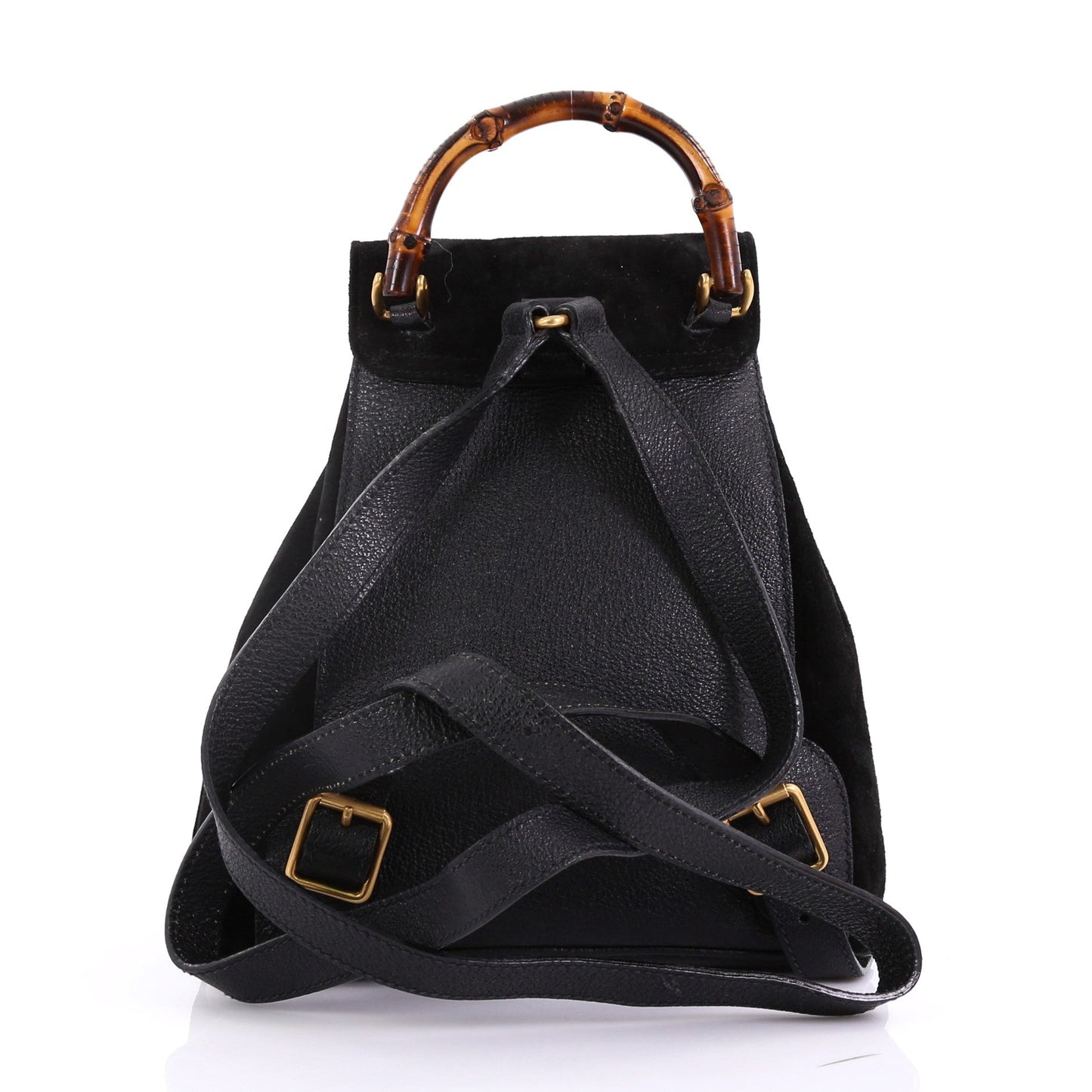 Vintage Bamboo Backpack Suede Mini