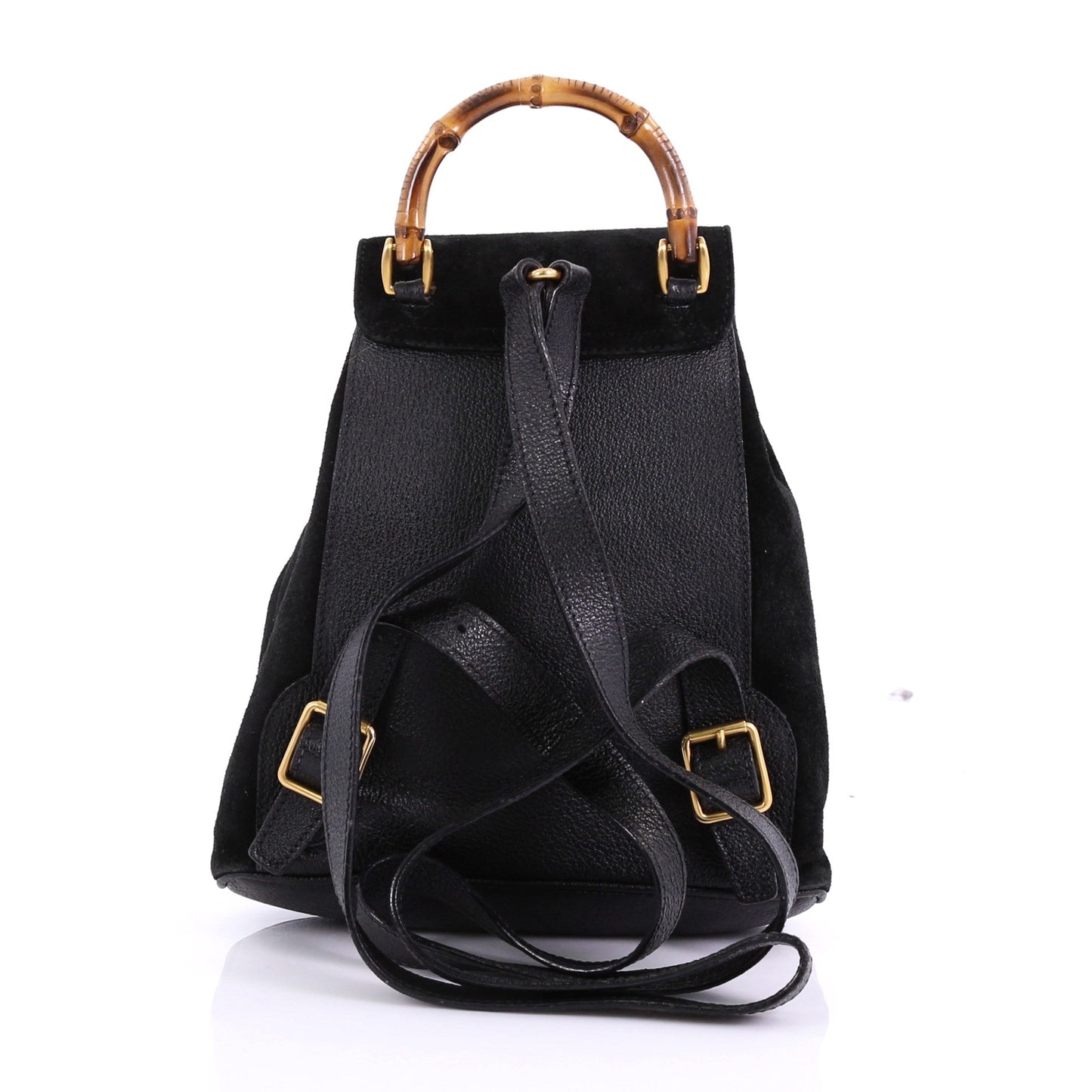 Vintage Bamboo Backpack Suede Mini
