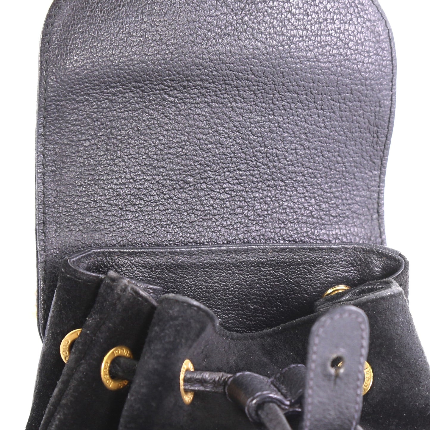 Vintage Bamboo Backpack Suede Mini