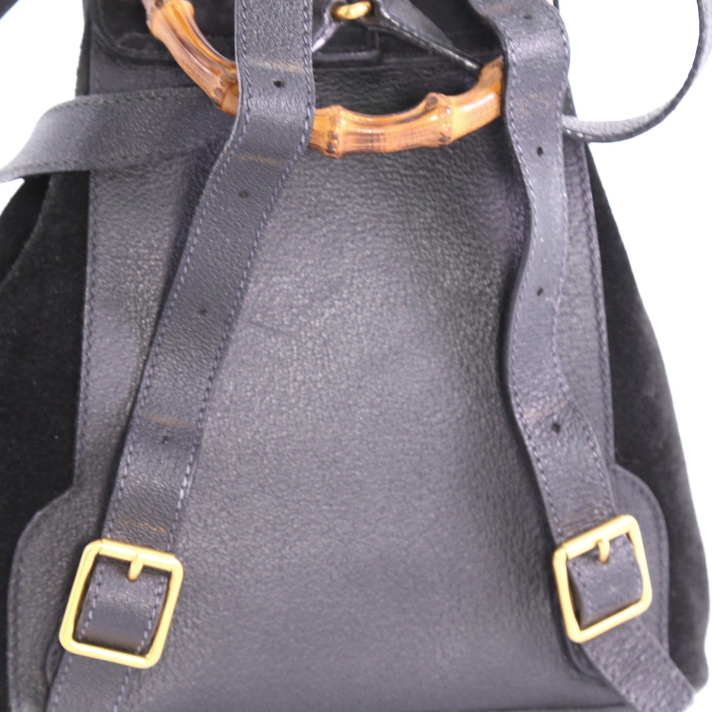 Vintage Bamboo Backpack Suede Mini