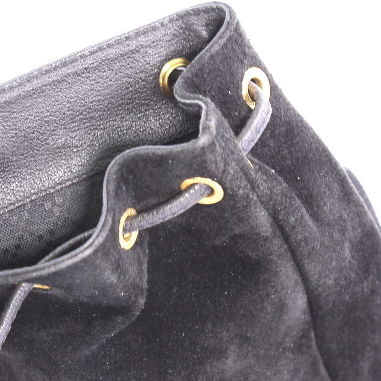 Vintage Bamboo Backpack Suede Mini