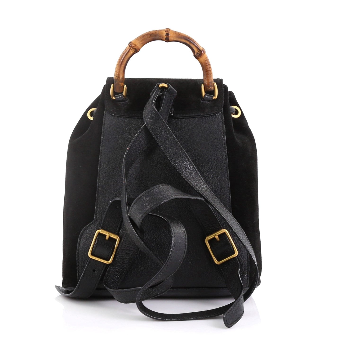 Vintage Bamboo Backpack Suede Mini