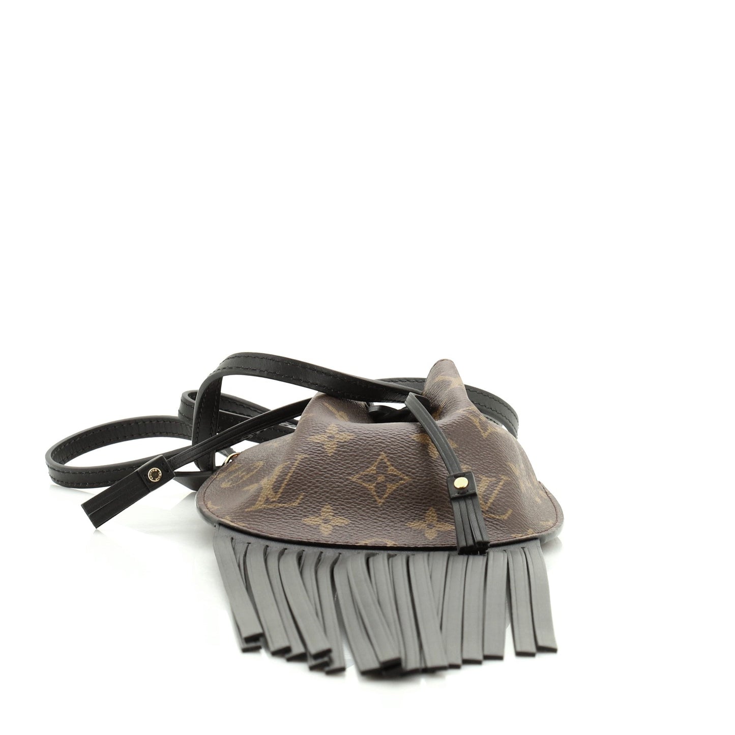 Fringed Noe Bag Monogram Canvas with Leather Mini
