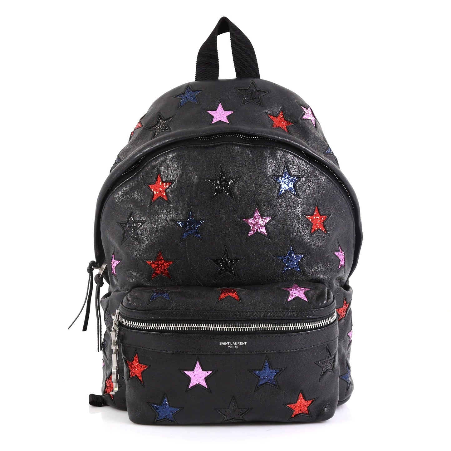 City Backpack Glitter Inlaid Leather Mini