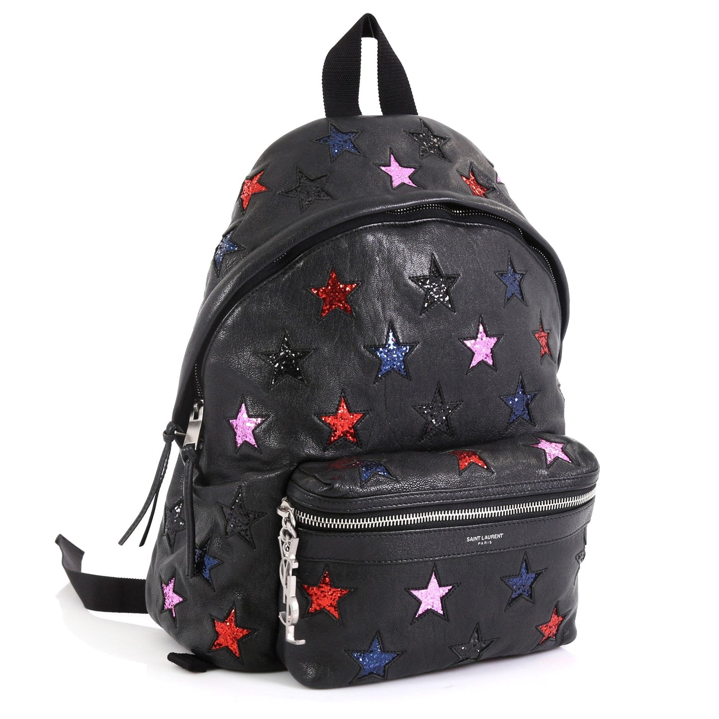 City Backpack Glitter Inlaid Leather Mini