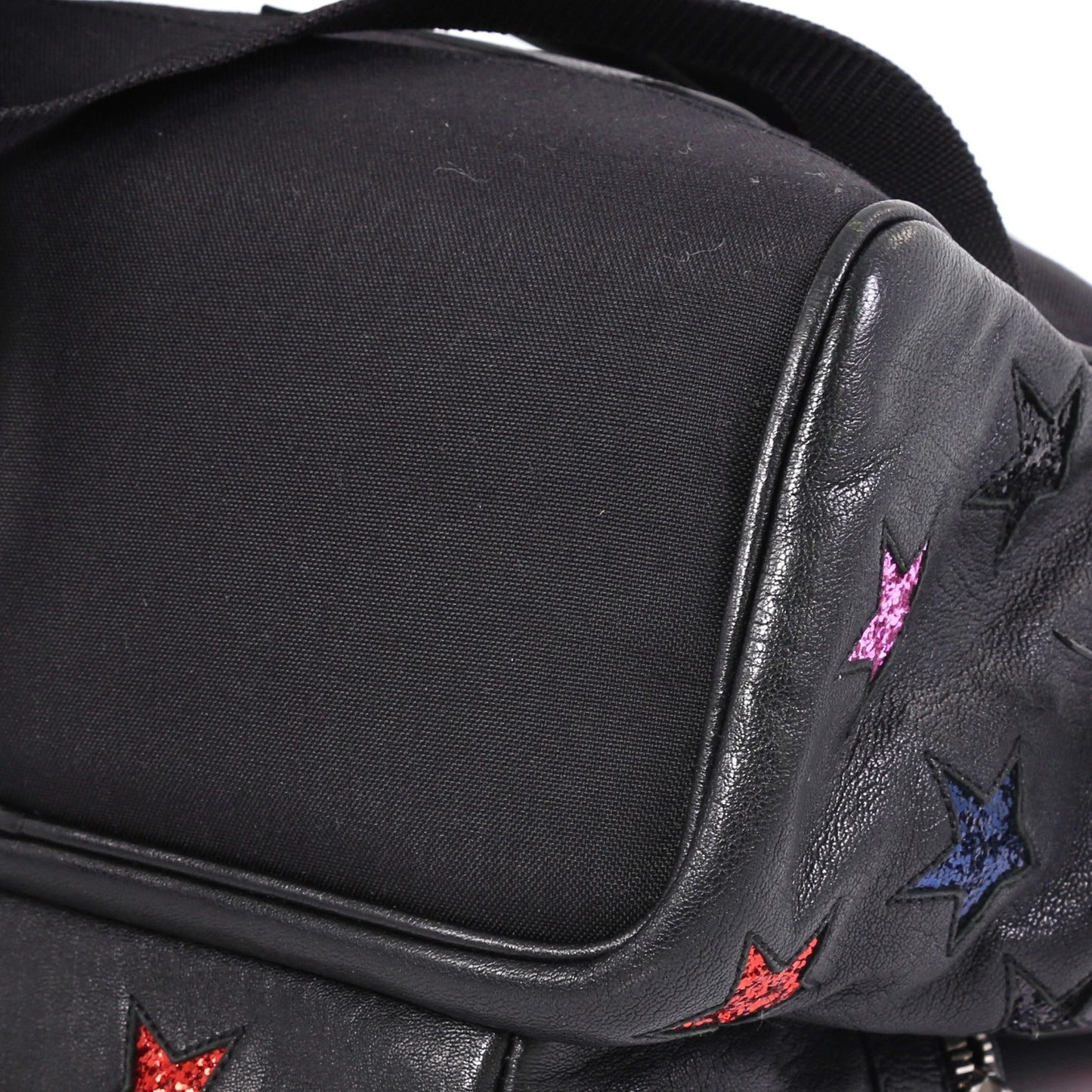 City Backpack Glitter Inlaid Leather Mini