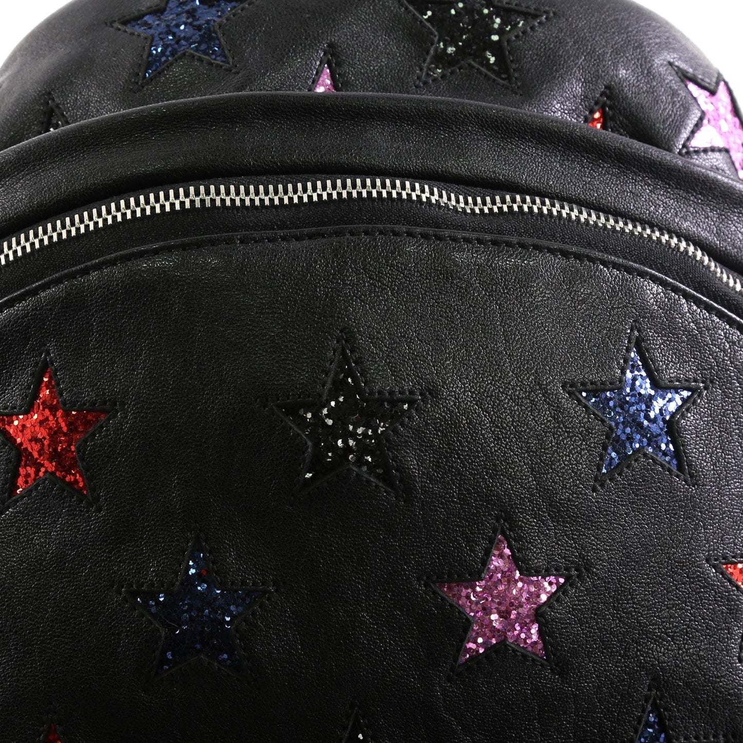 City Backpack Glitter Inlaid Leather Mini