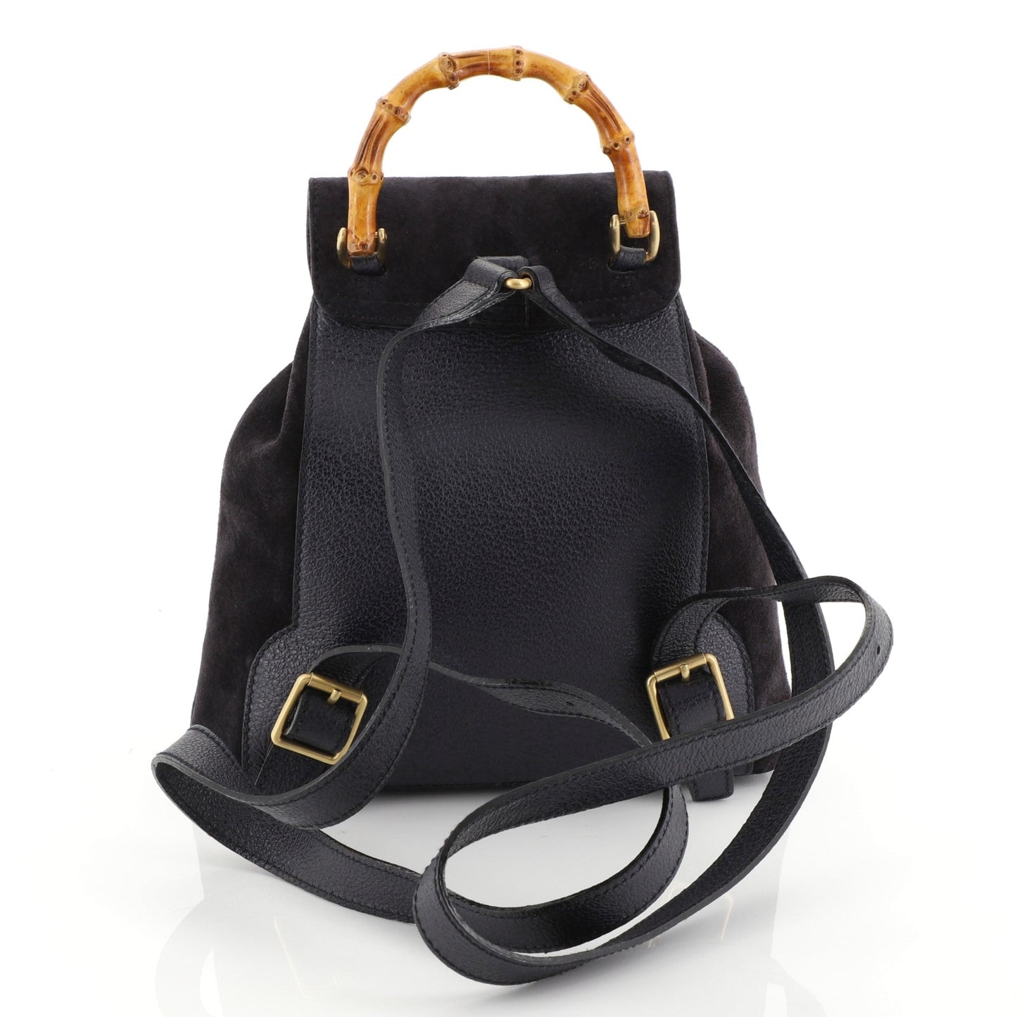 Vintage Bamboo Backpack Suede Mini