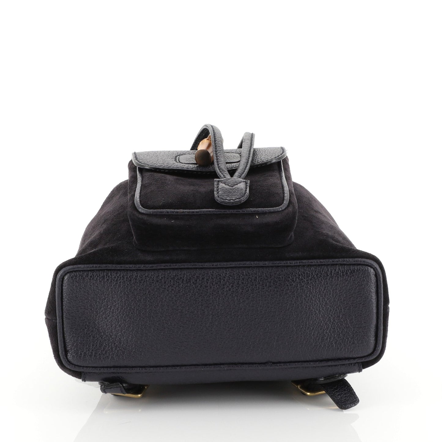 Vintage Bamboo Backpack Suede Mini