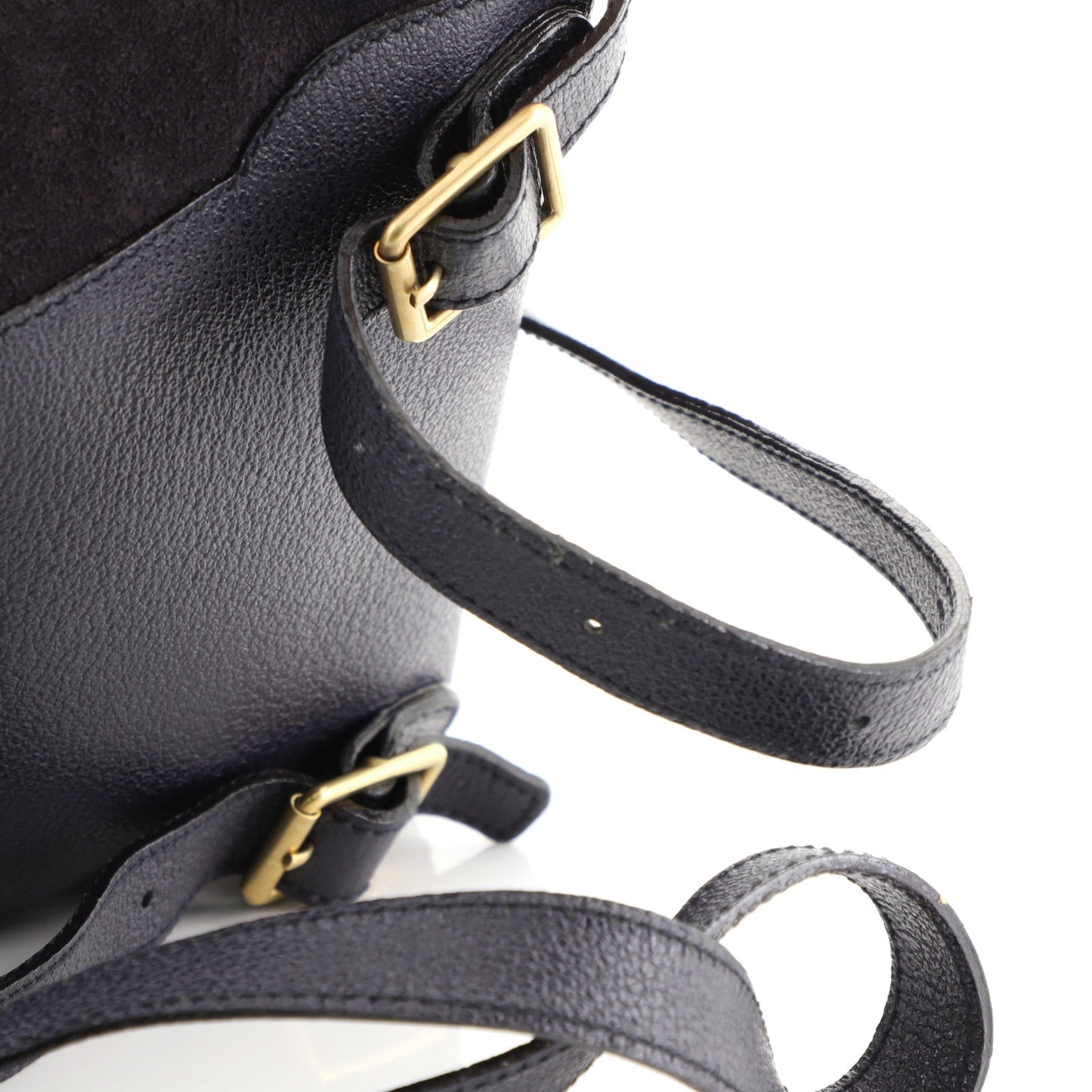 Vintage Bamboo Backpack Suede Mini