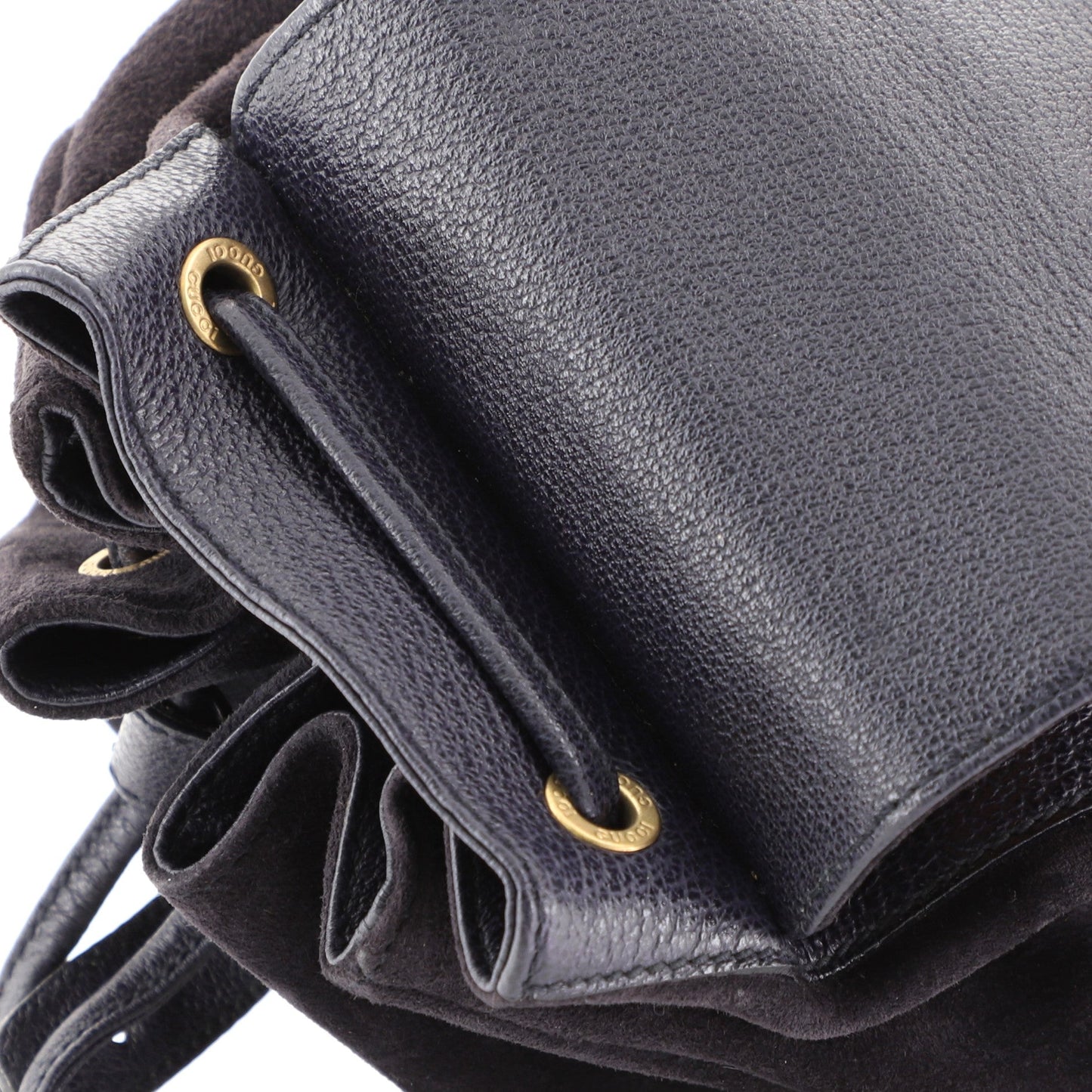 Vintage Bamboo Backpack Suede Mini
