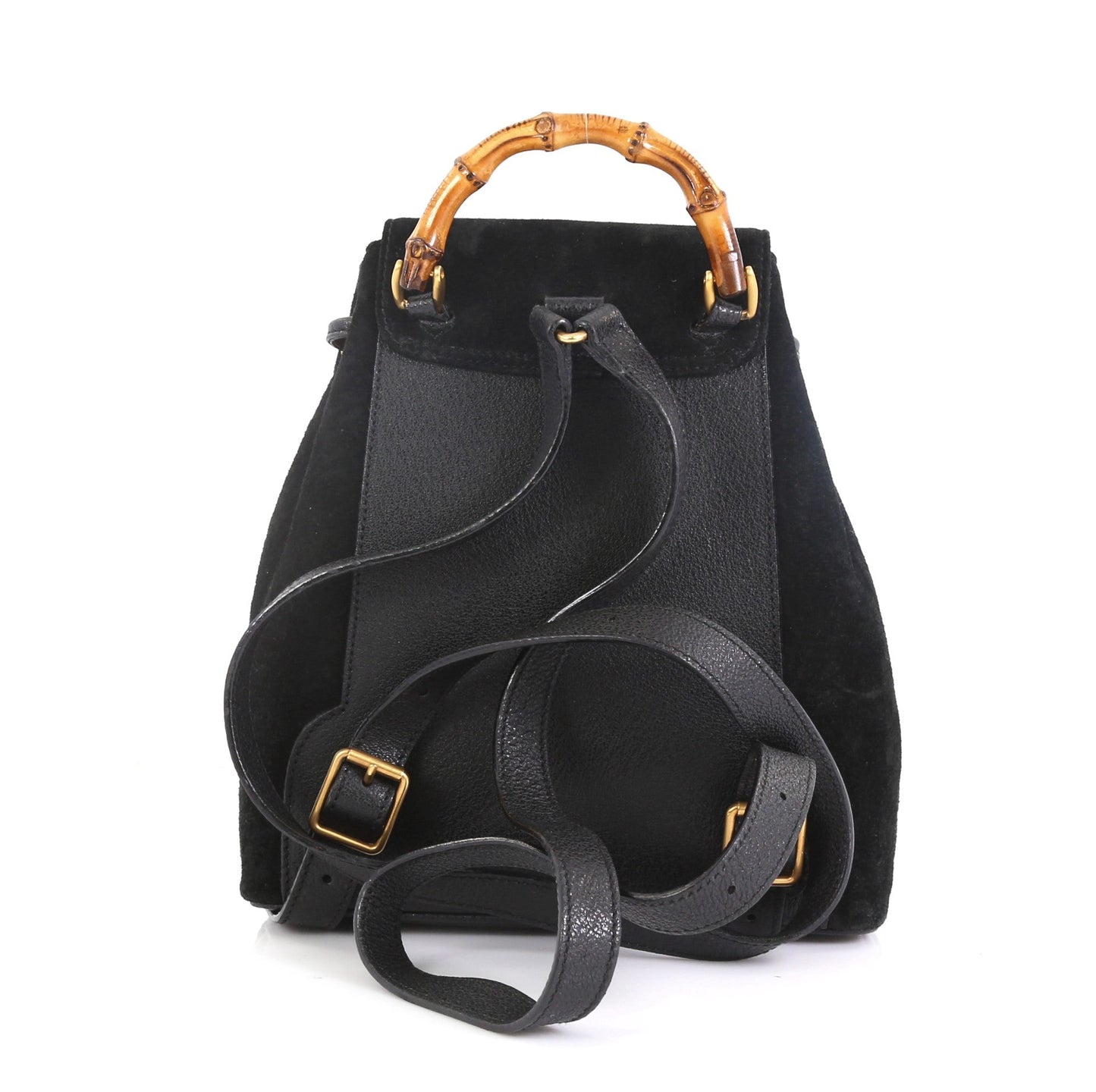 Vintage Bamboo Backpack Suede Mini