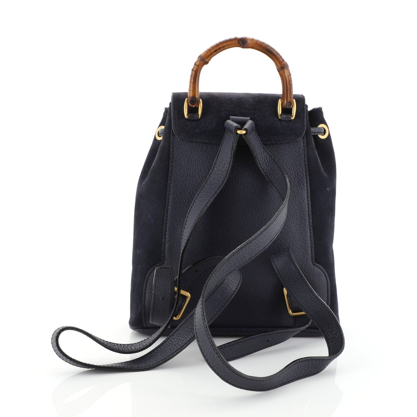 Vintage Bamboo Backpack Suede Mini