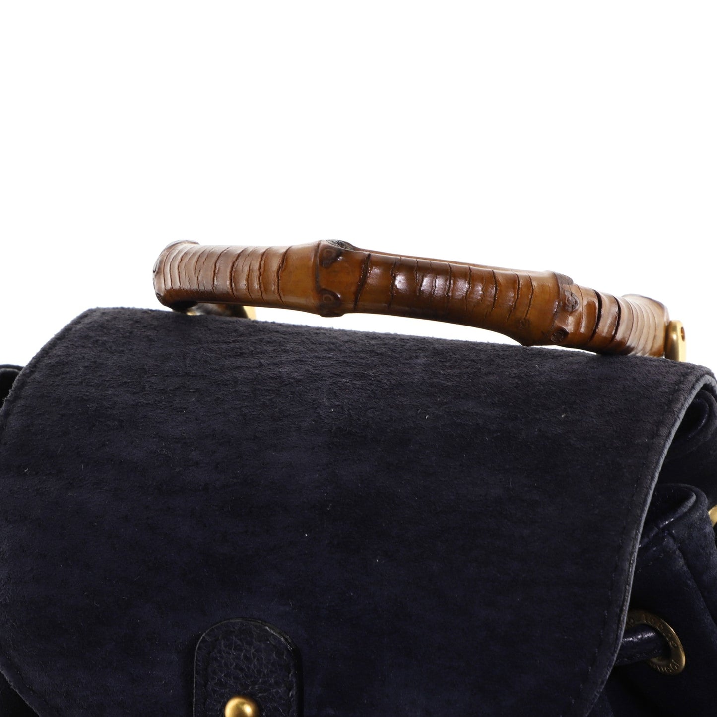 Vintage Bamboo Backpack Suede Mini