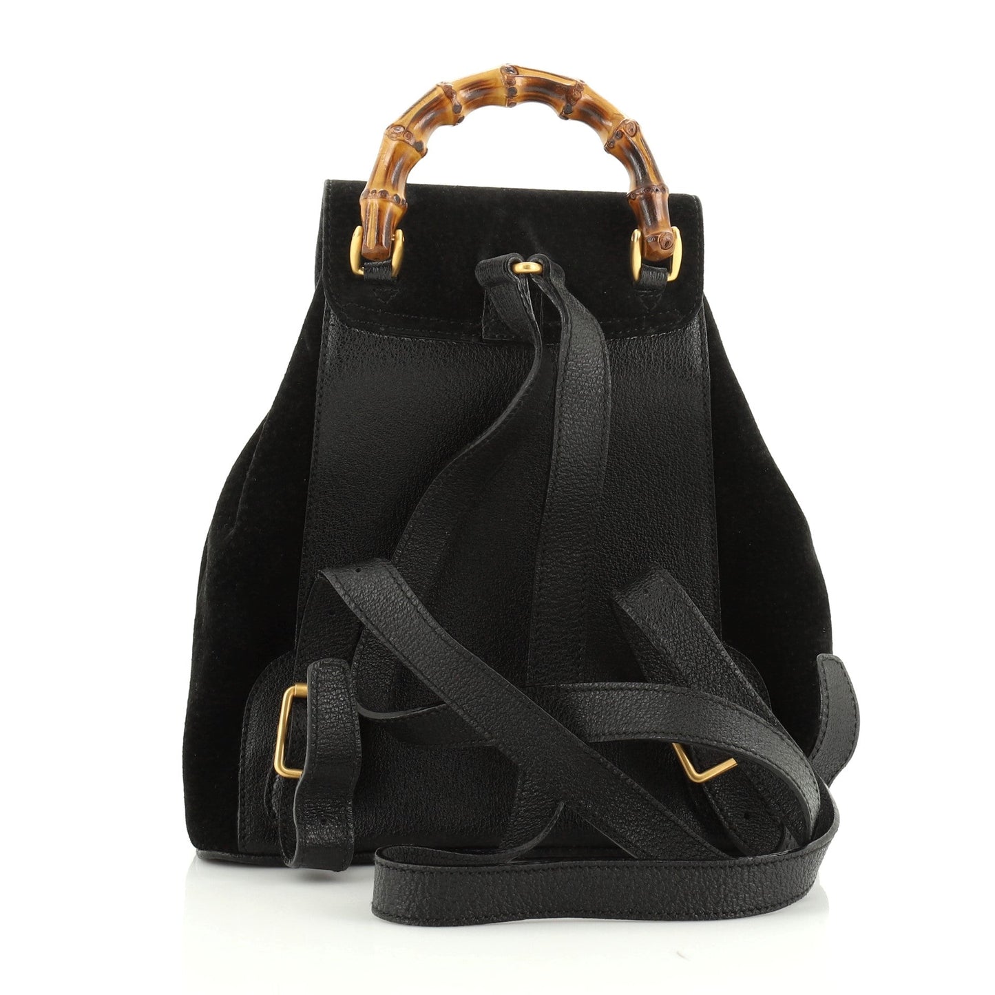 Vintage Bamboo Backpack Suede Mini