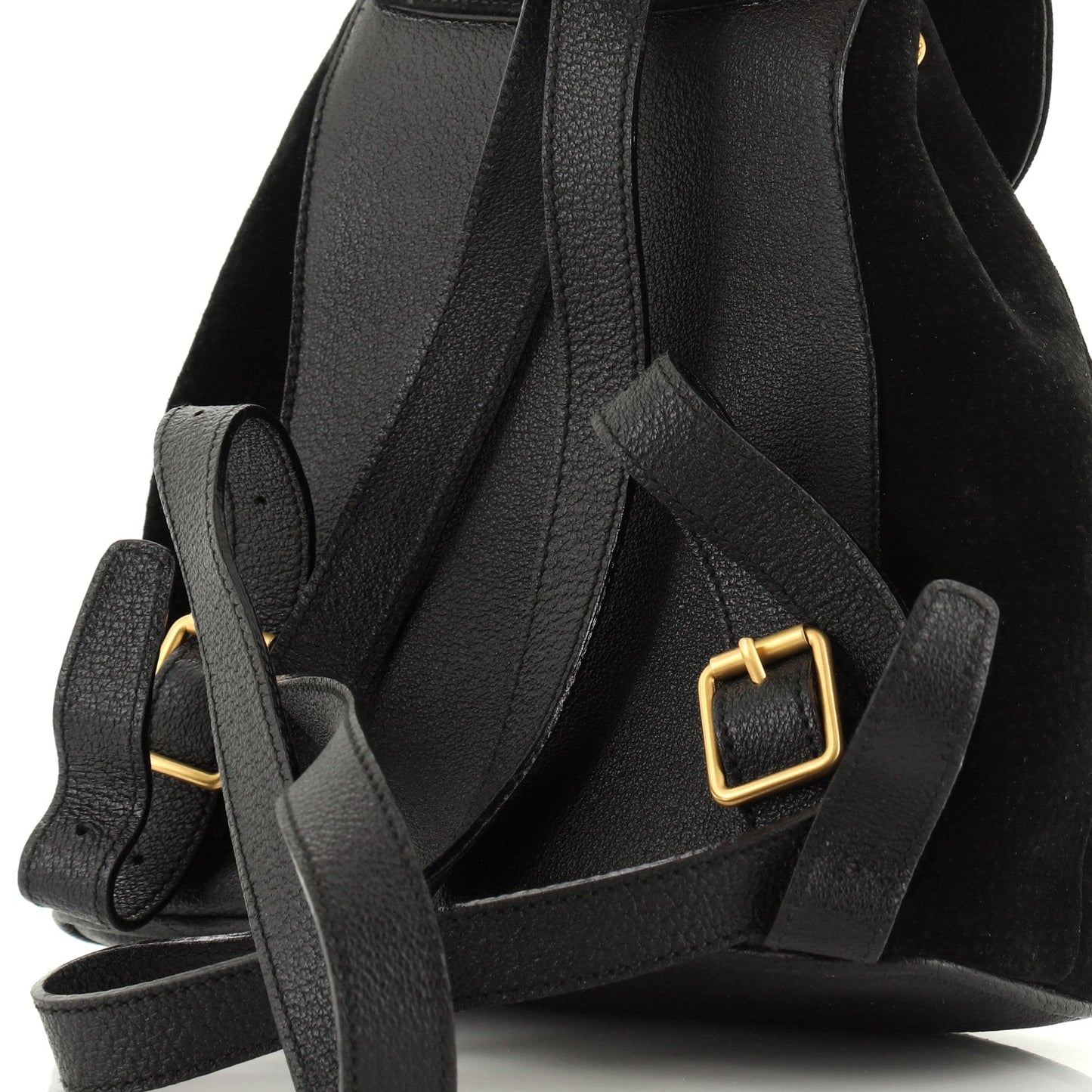 Vintage Bamboo Backpack Suede Mini