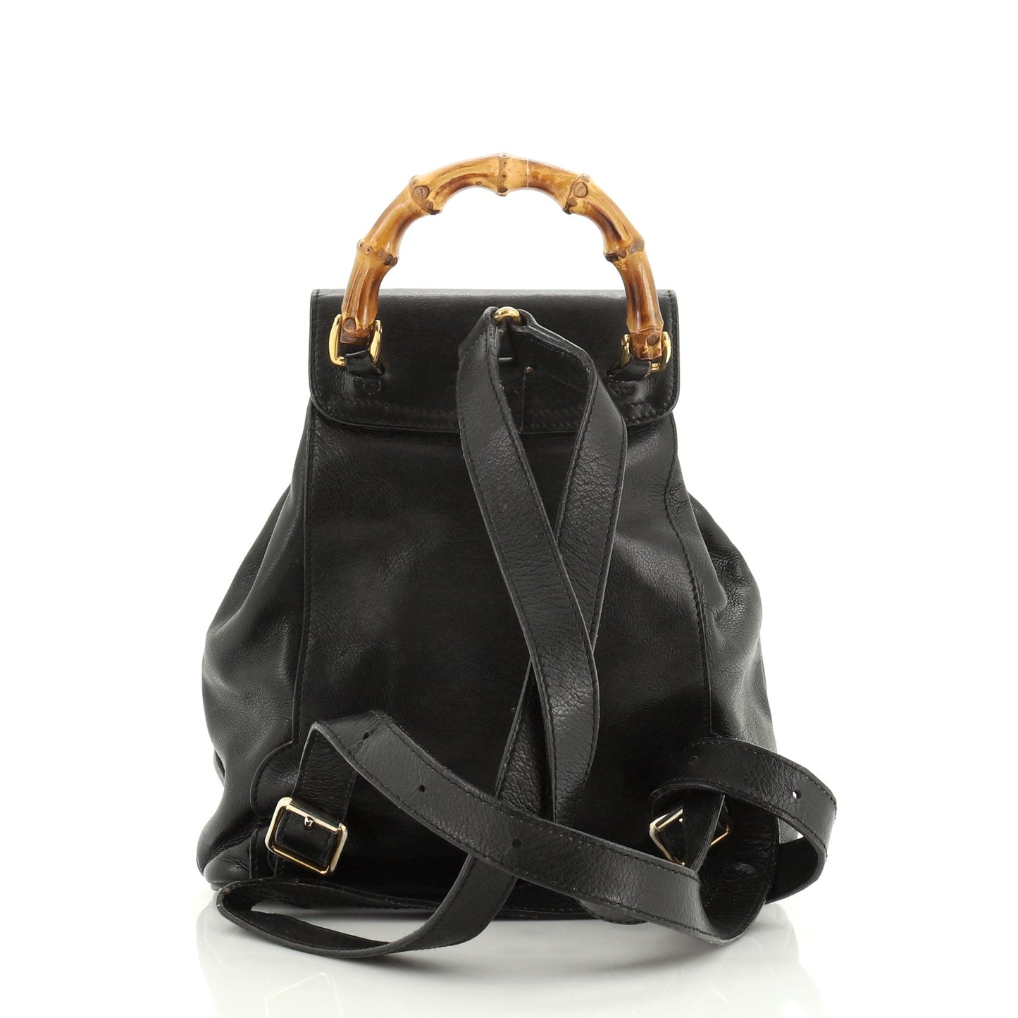 Vintage Bamboo Backpack Leather Mini