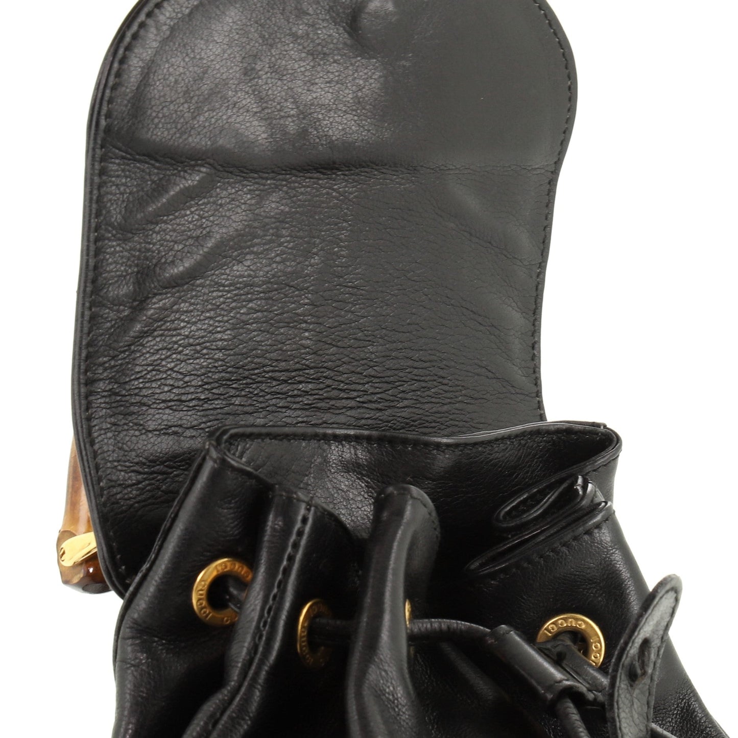 Vintage Bamboo Backpack Leather Mini