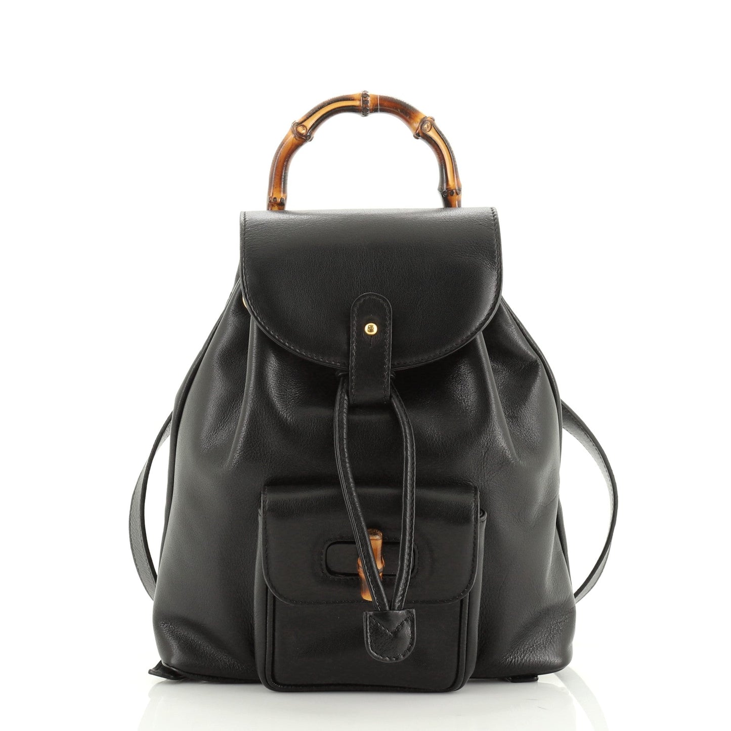 Vintage Bamboo Backpack Leather Mini